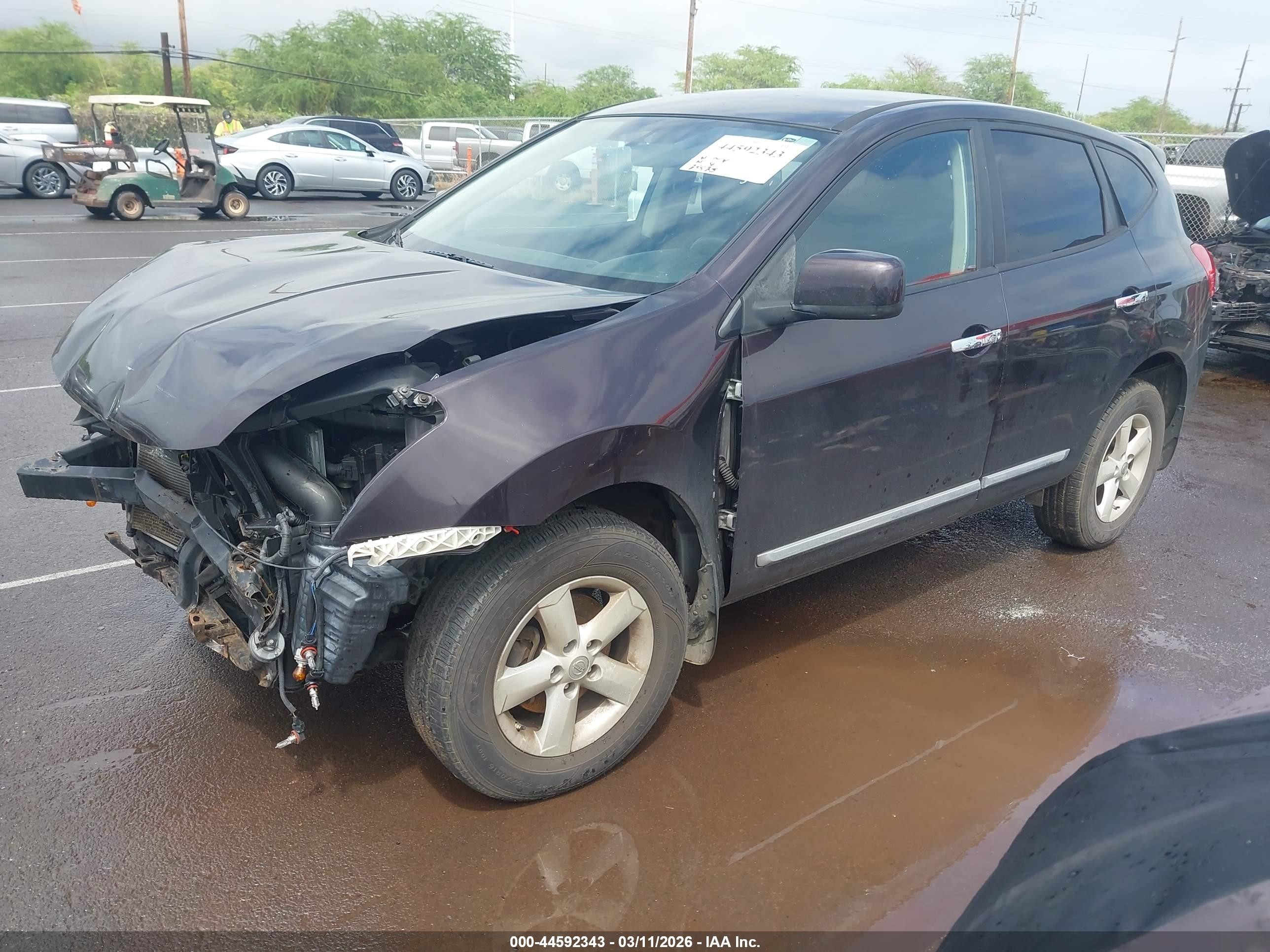 2013 Nissan Rogue S Purple vin: JN8AS5MV2DW135649