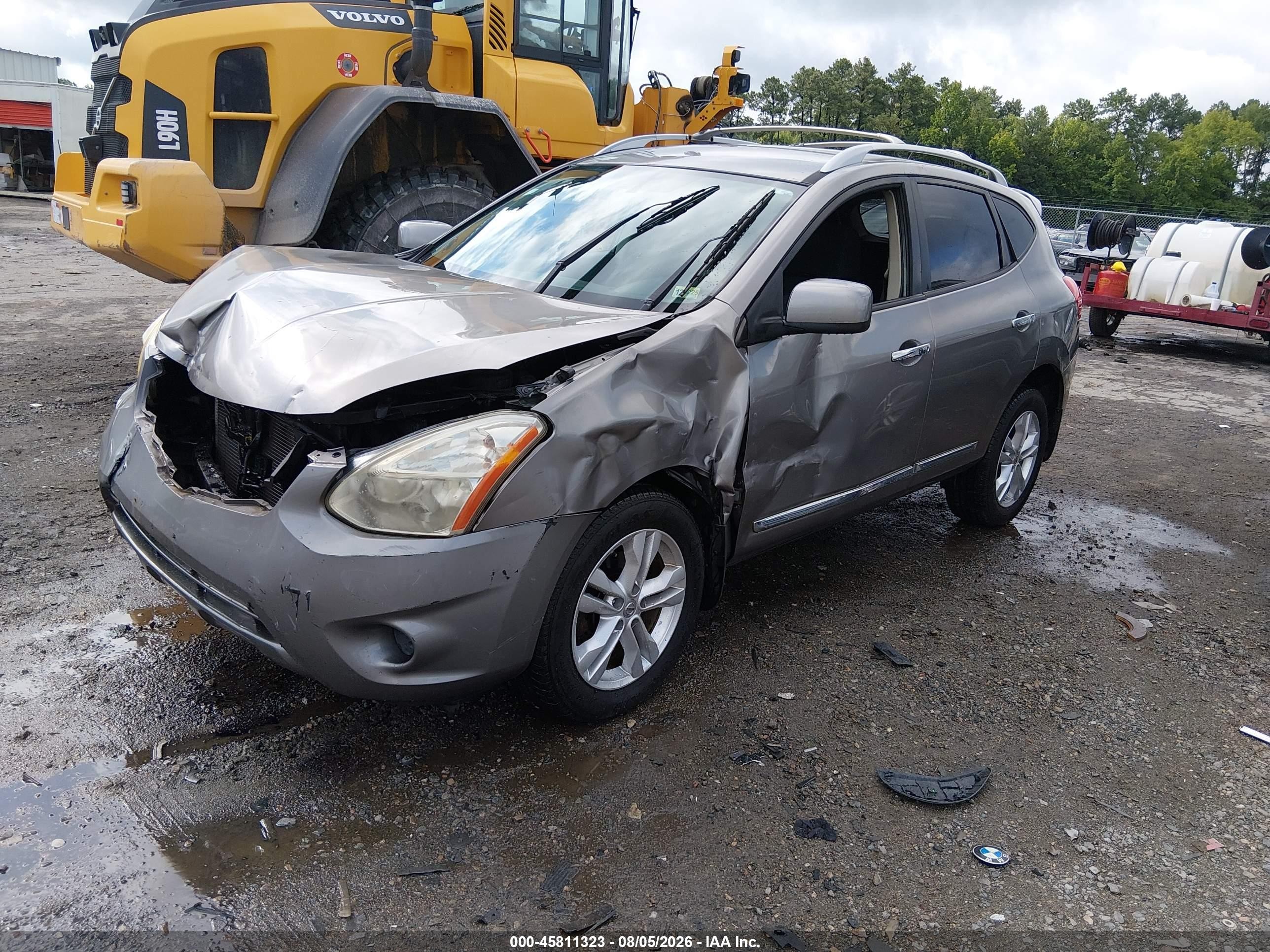 2013 Nissan Rogue Sv Серый vin: JN8AS5MV2DW136302