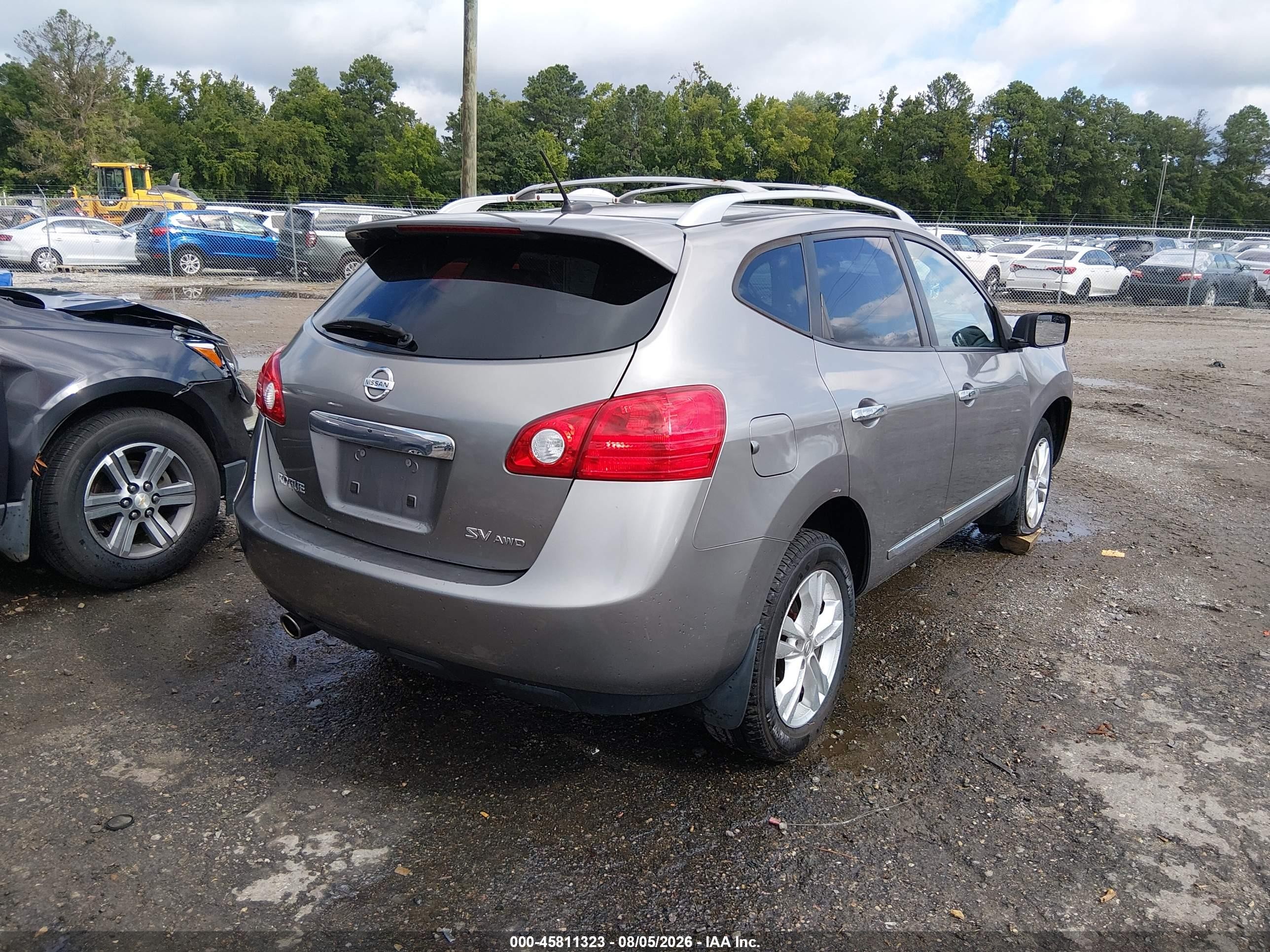 2013 Nissan Rogue Sv Серый vin: JN8AS5MV2DW136302