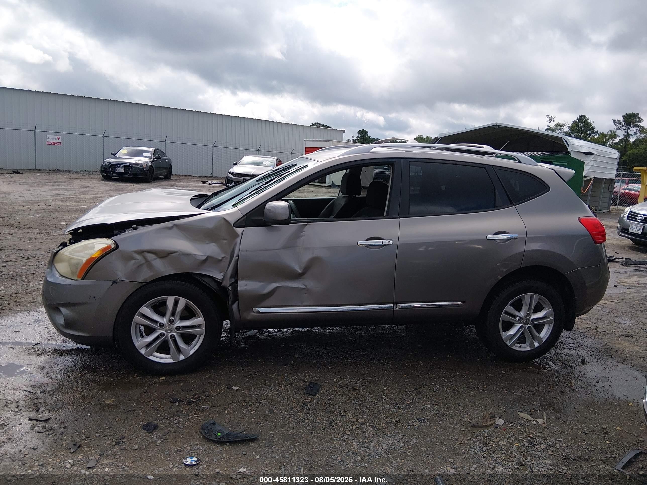 2013 Nissan Rogue Sv Серый vin: JN8AS5MV2DW136302