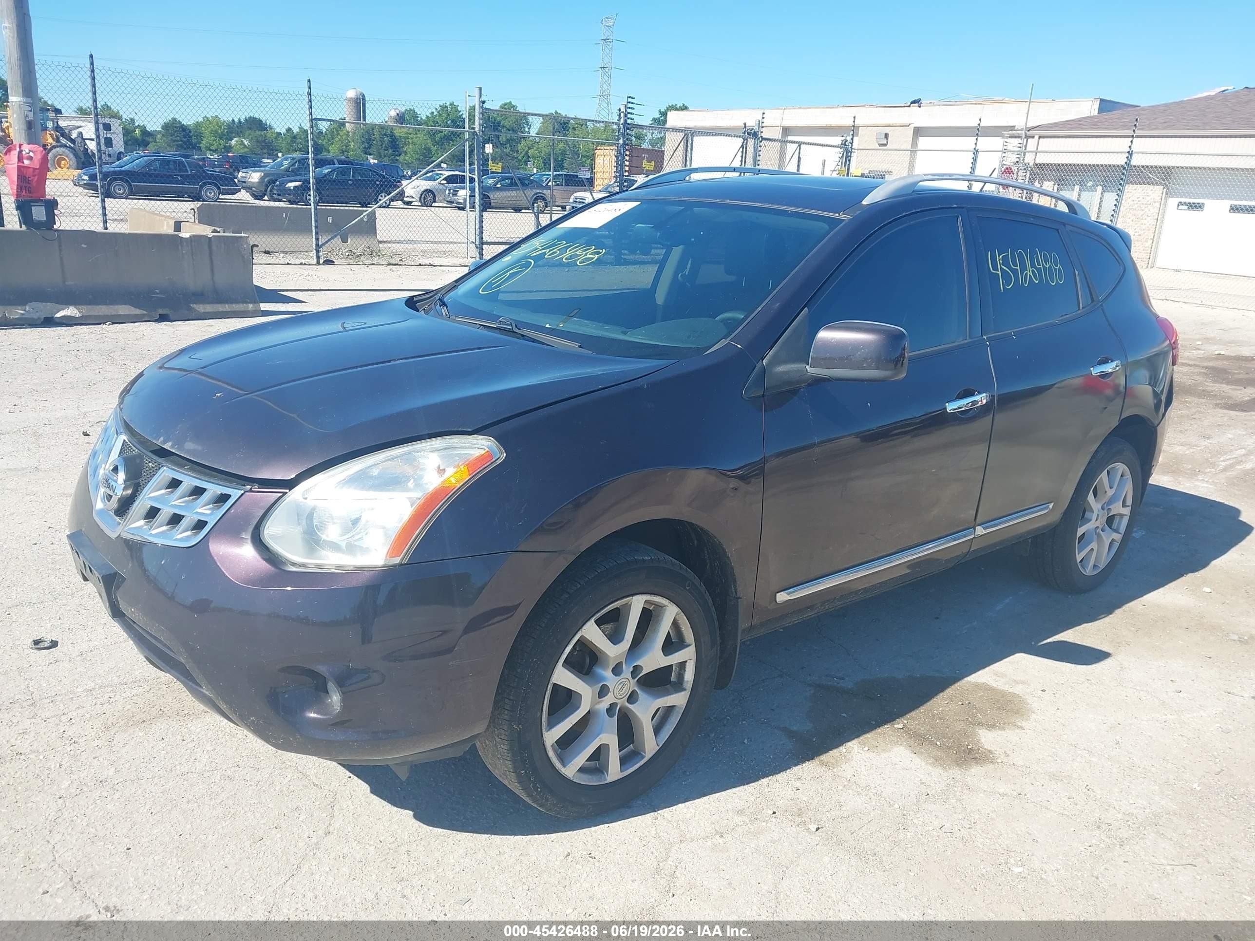 2013 Nissan Rogue Sv W/sl Pkg Black vin: JN8AS5MV2DW142794