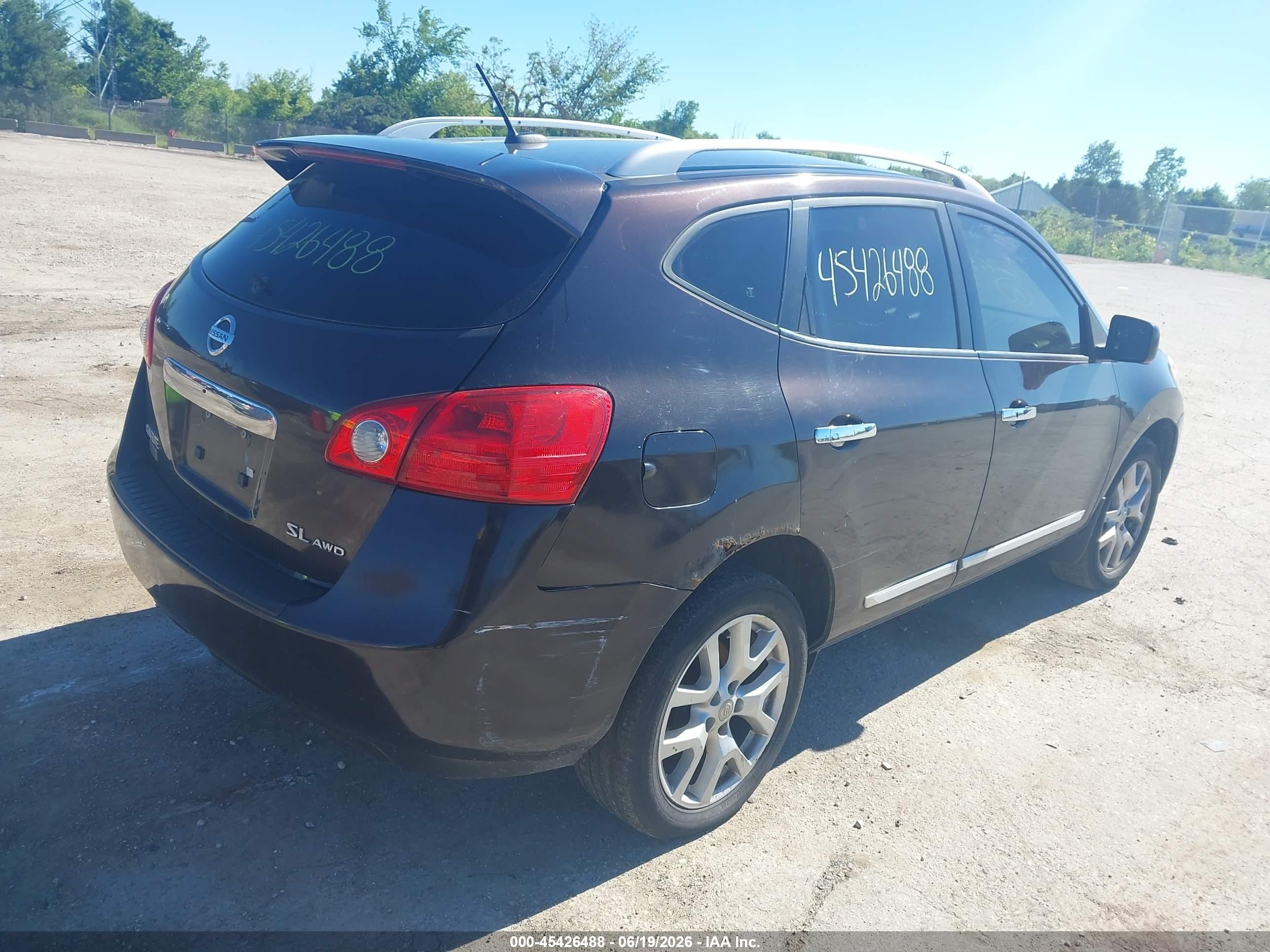2013 Nissan Rogue Sv W/sl Pkg Black vin: JN8AS5MV2DW142794