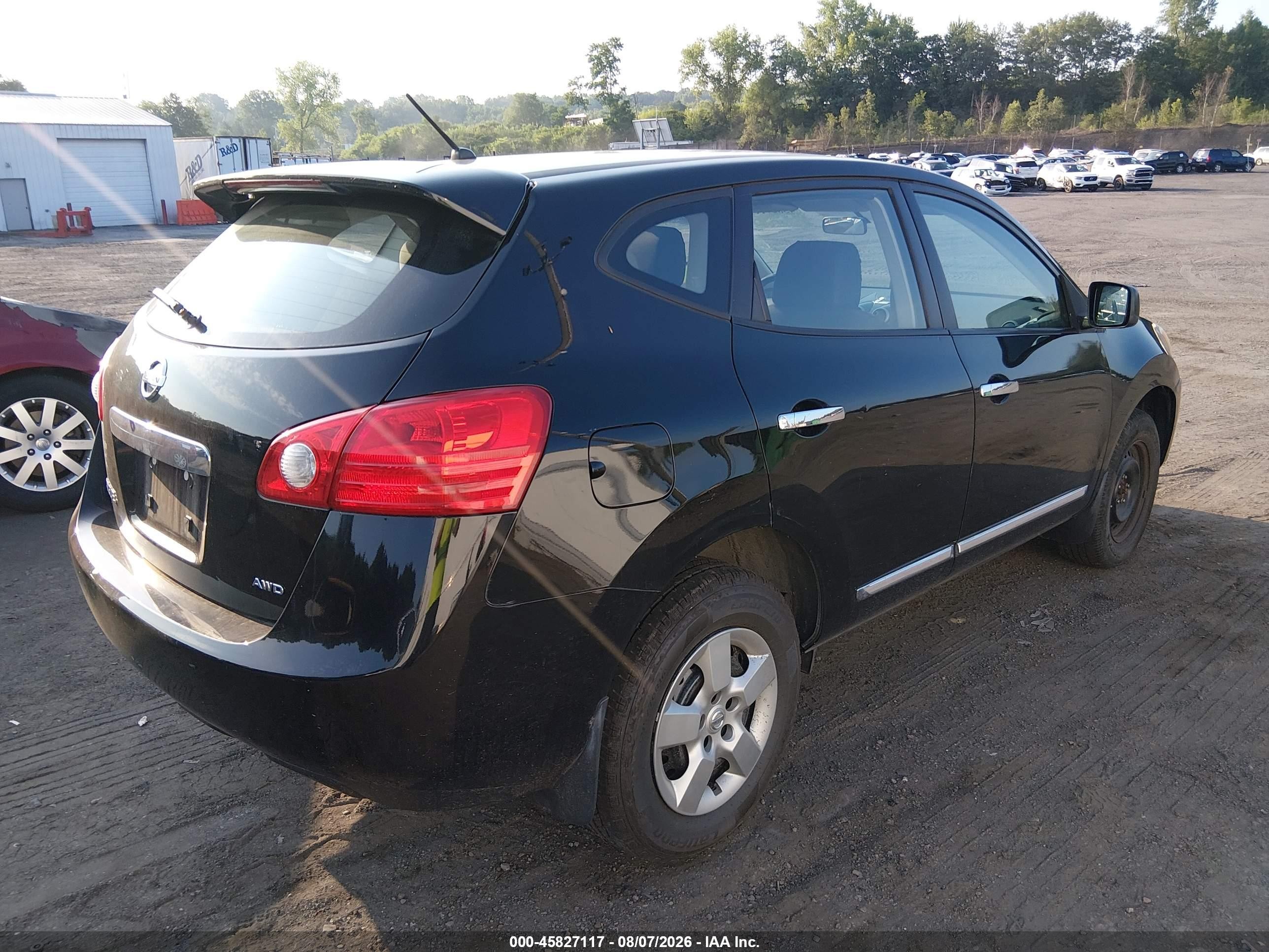 2013 Nissan Rogue S Black vin: JN8AS5MV2DW604402
