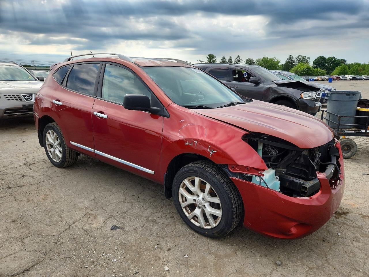 2013 Nissan Rogue Red vin: JN8AS5MV2DW613441