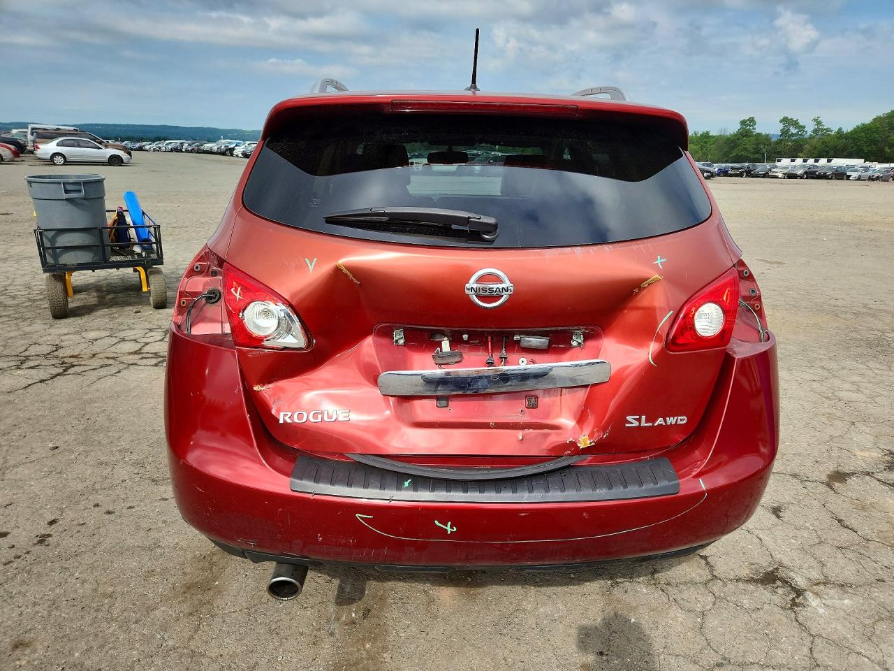 2013 Nissan Rogue Red vin: JN8AS5MV2DW613441