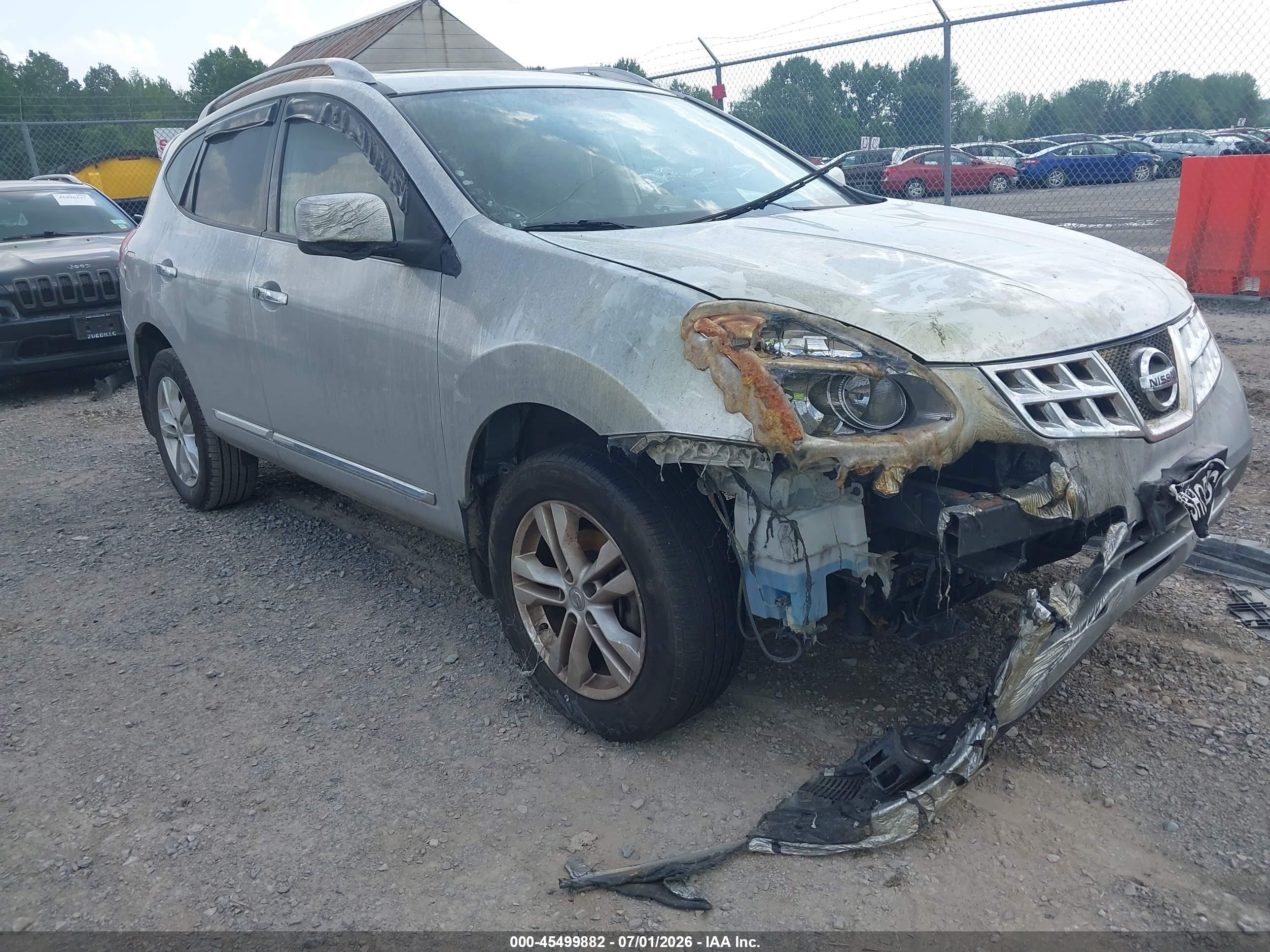 2013 Nissan Rogue Sv Silver vin: JN8AS5MV2DW616887