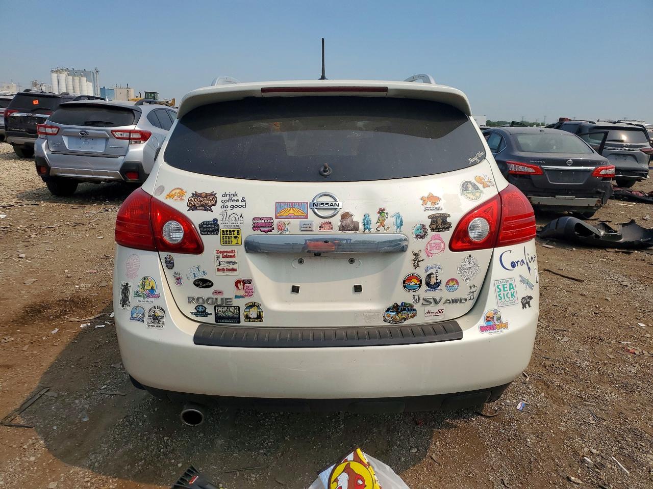 2013 Nissan Rogue S White vin: JN8AS5MV2DW621006