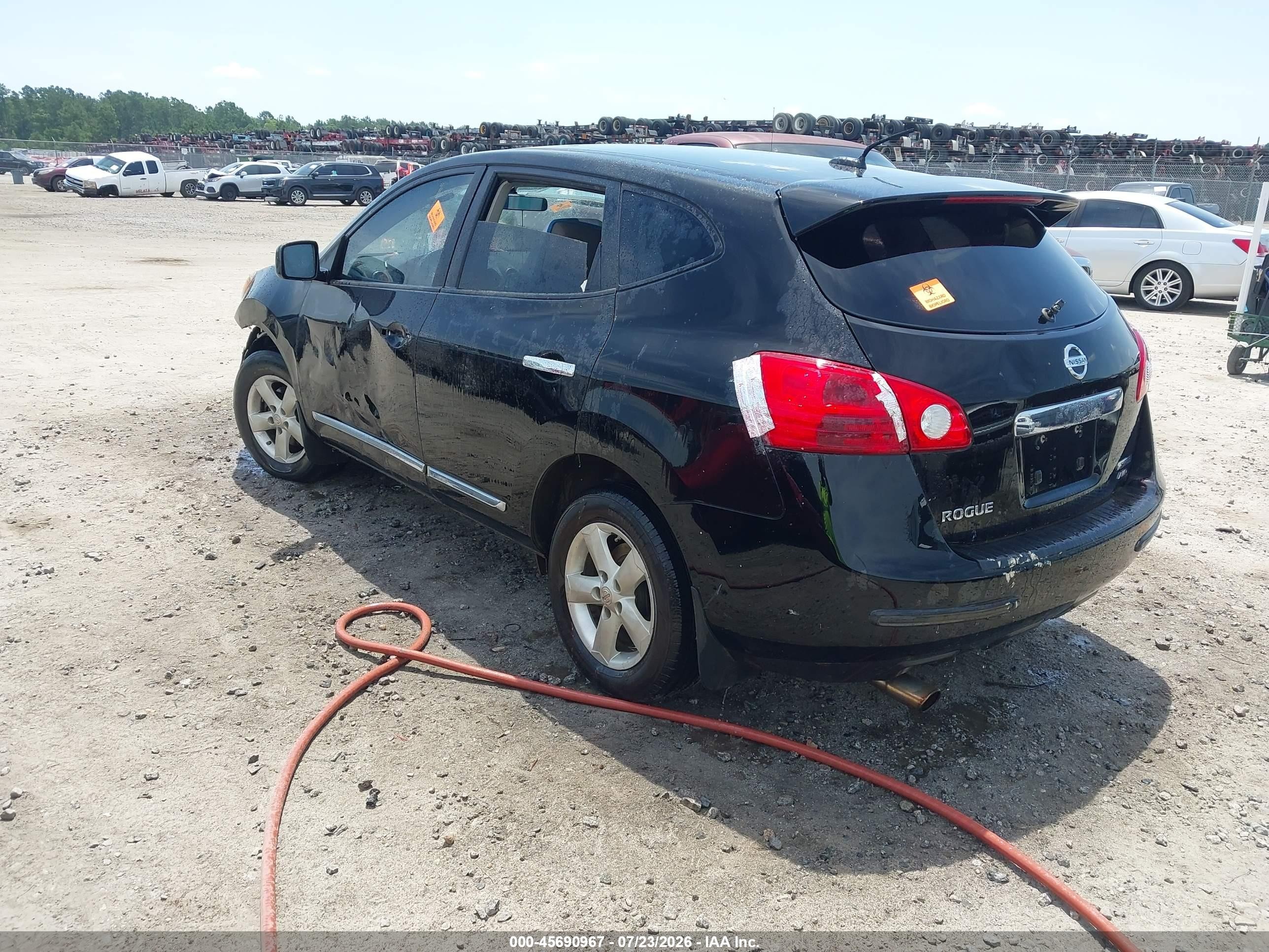 2013 Nissan Rogue S Black vin: JN8AS5MV2DW628733