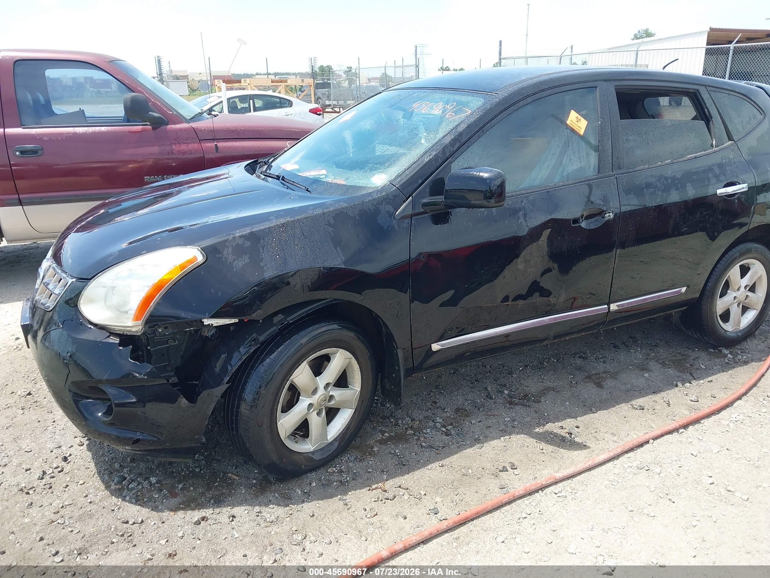 2013 Nissan Rogue S Black vin: JN8AS5MV2DW628733