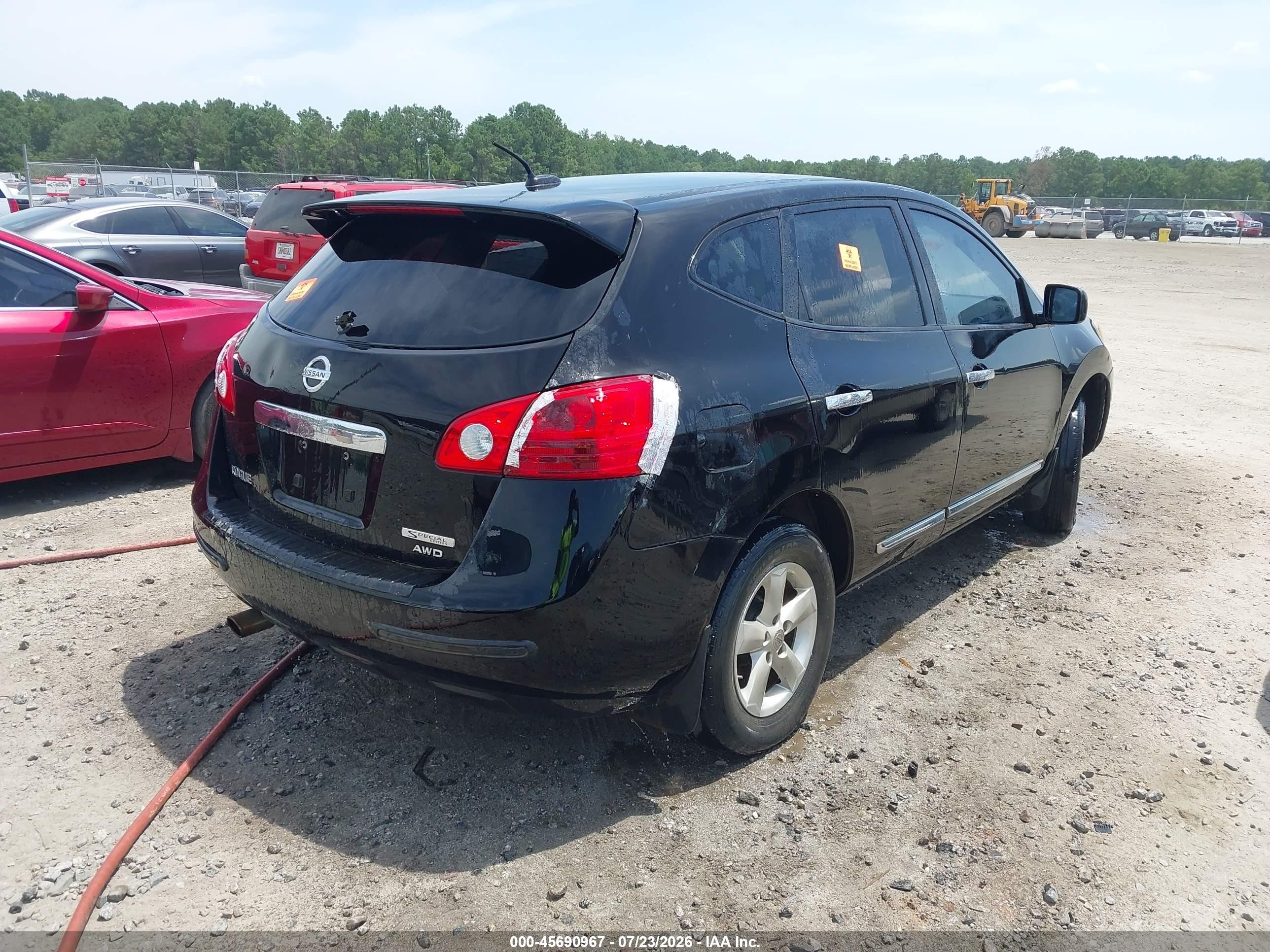 2013 Nissan Rogue S Black vin: JN8AS5MV2DW628733