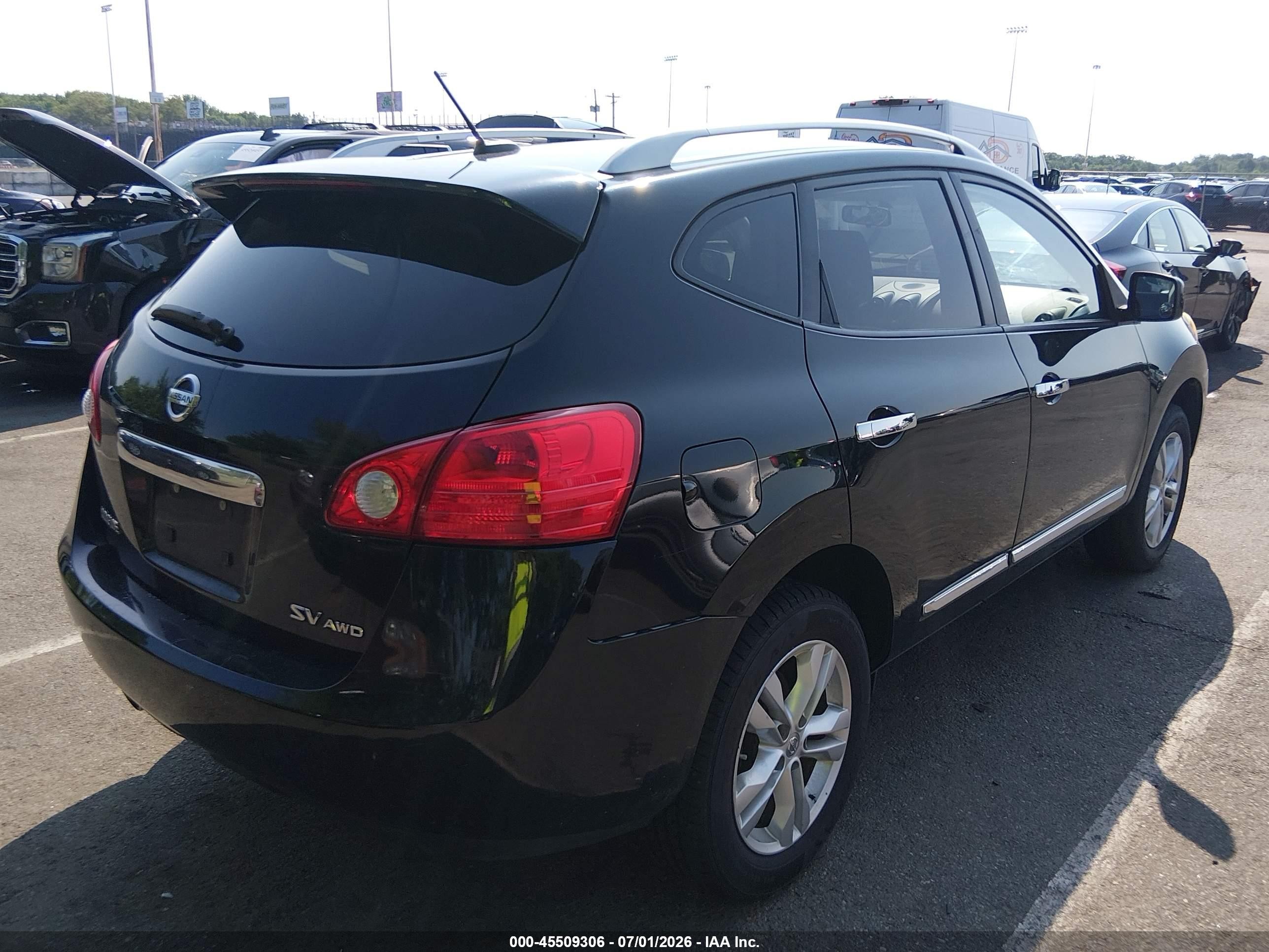 2013 Nissan Rogue Sv Black vin: JN8AS5MV2DW629011