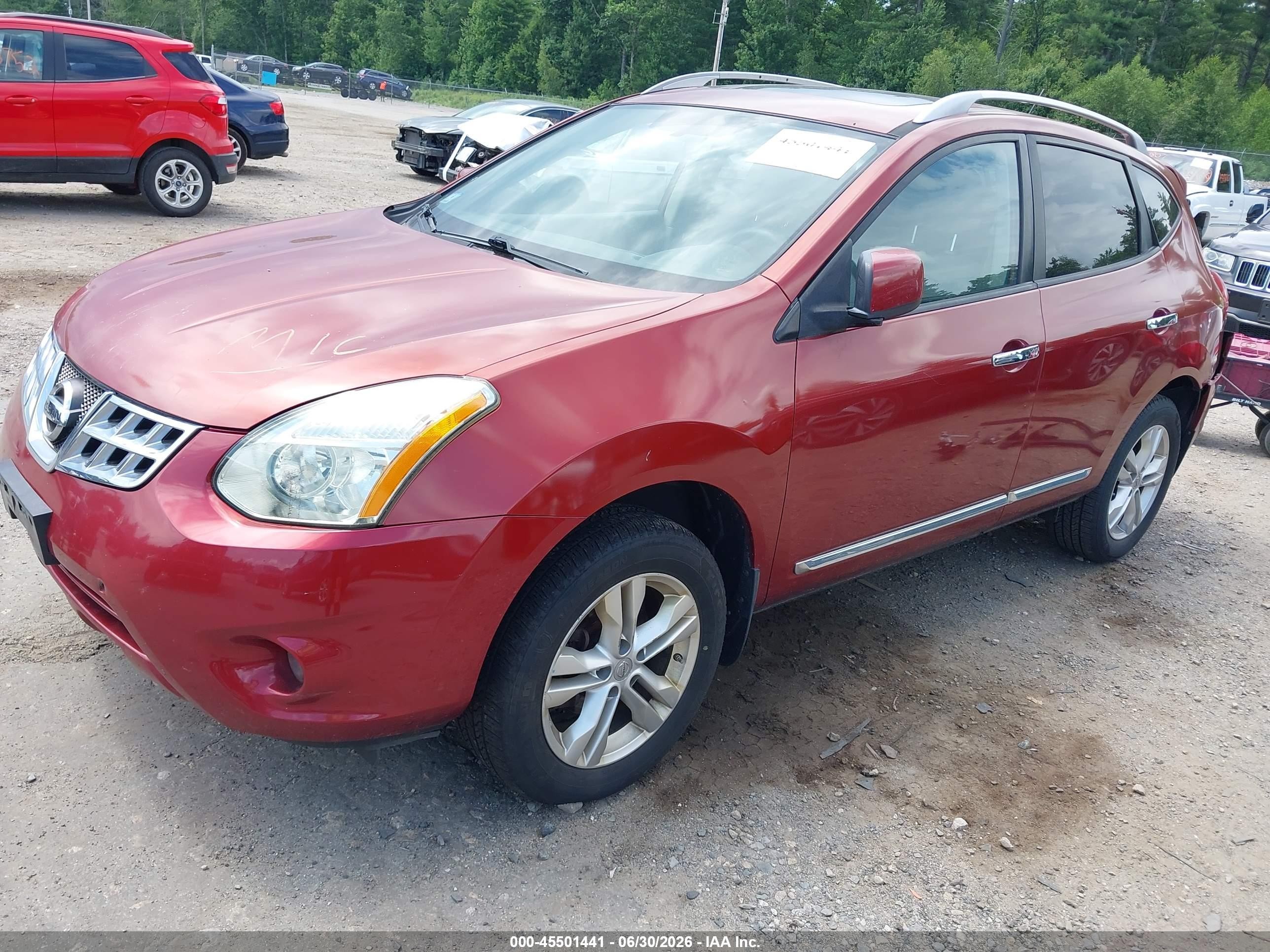 2013 Nissan Rogue Sv Red vin: JN8AS5MV2DW632202