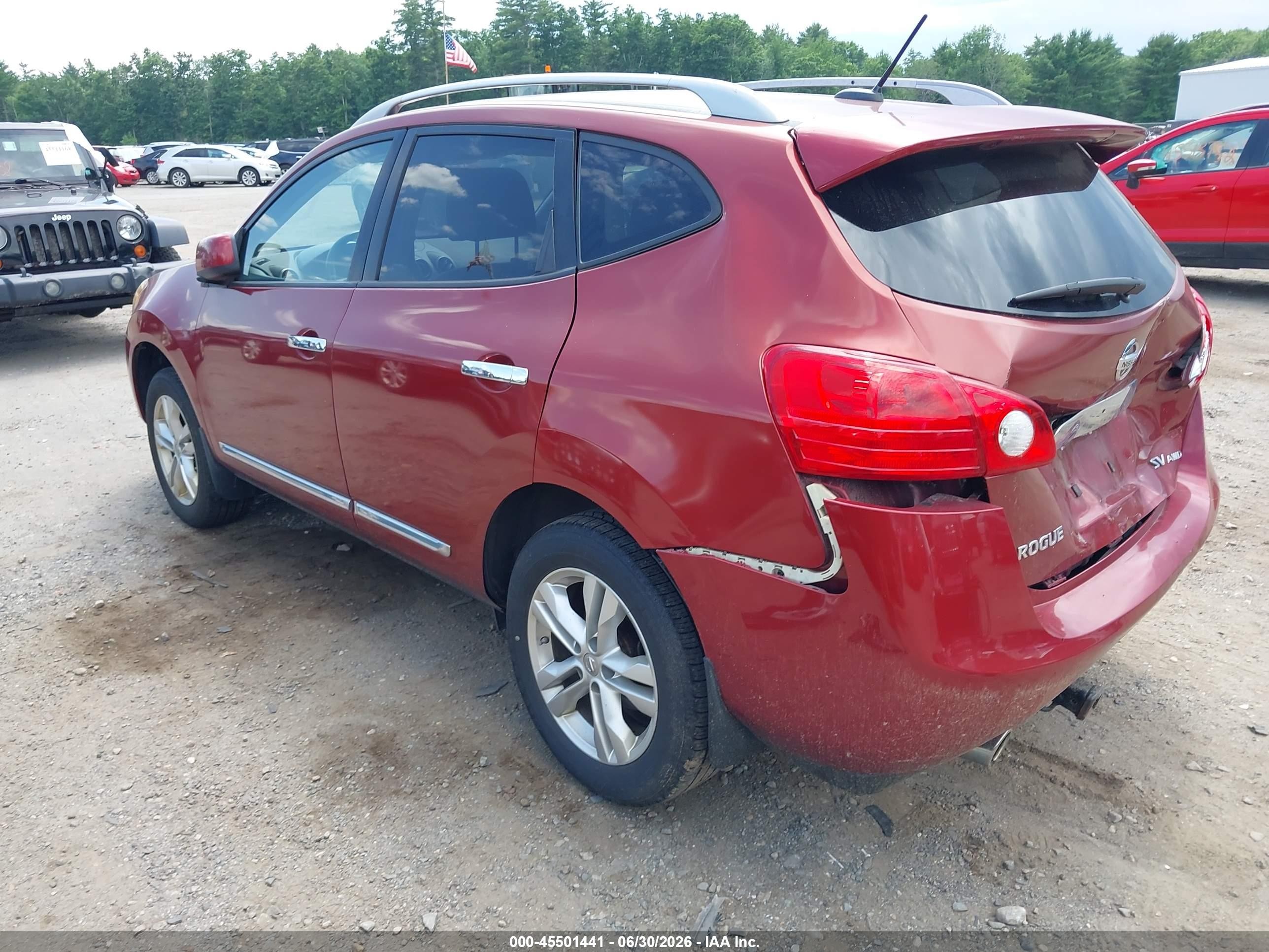 2013 Nissan Rogue Sv Red vin: JN8AS5MV2DW632202
