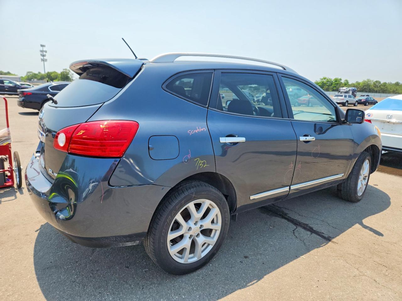 2013 Nissan Rogue S Синий vin: JN8AS5MV2DW635827