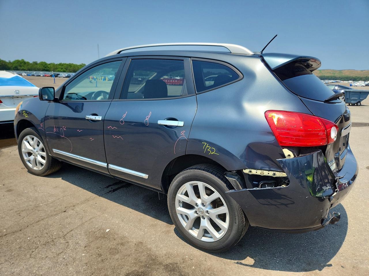 2013 Nissan Rogue S Синий vin: JN8AS5MV2DW635827