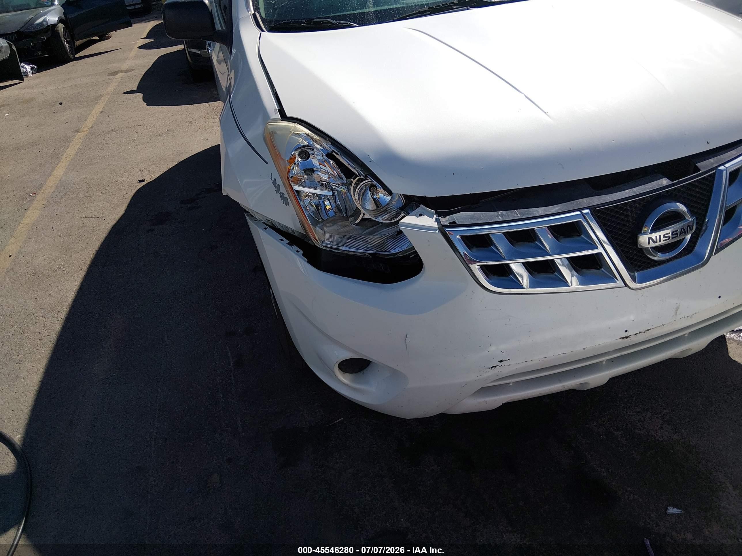 2013 Nissan Rogue S White vin: JN8AS5MV2DW642485