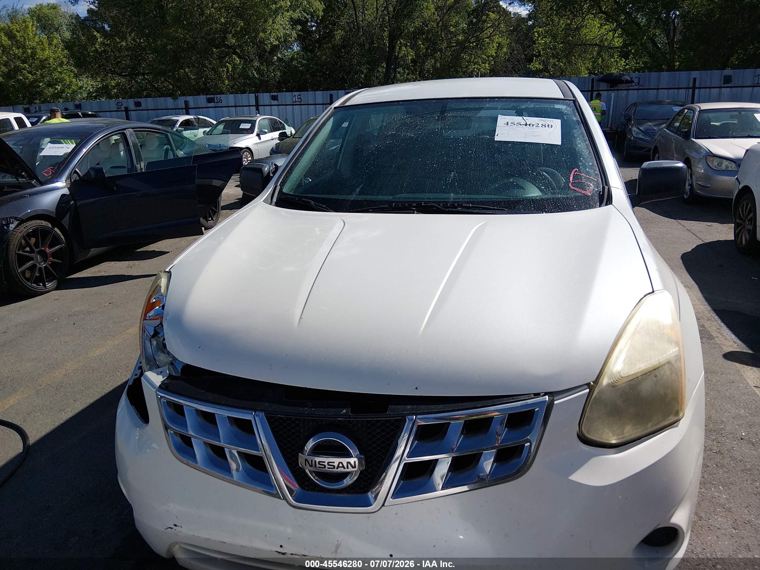 2013 Nissan Rogue S White vin: JN8AS5MV2DW642485
