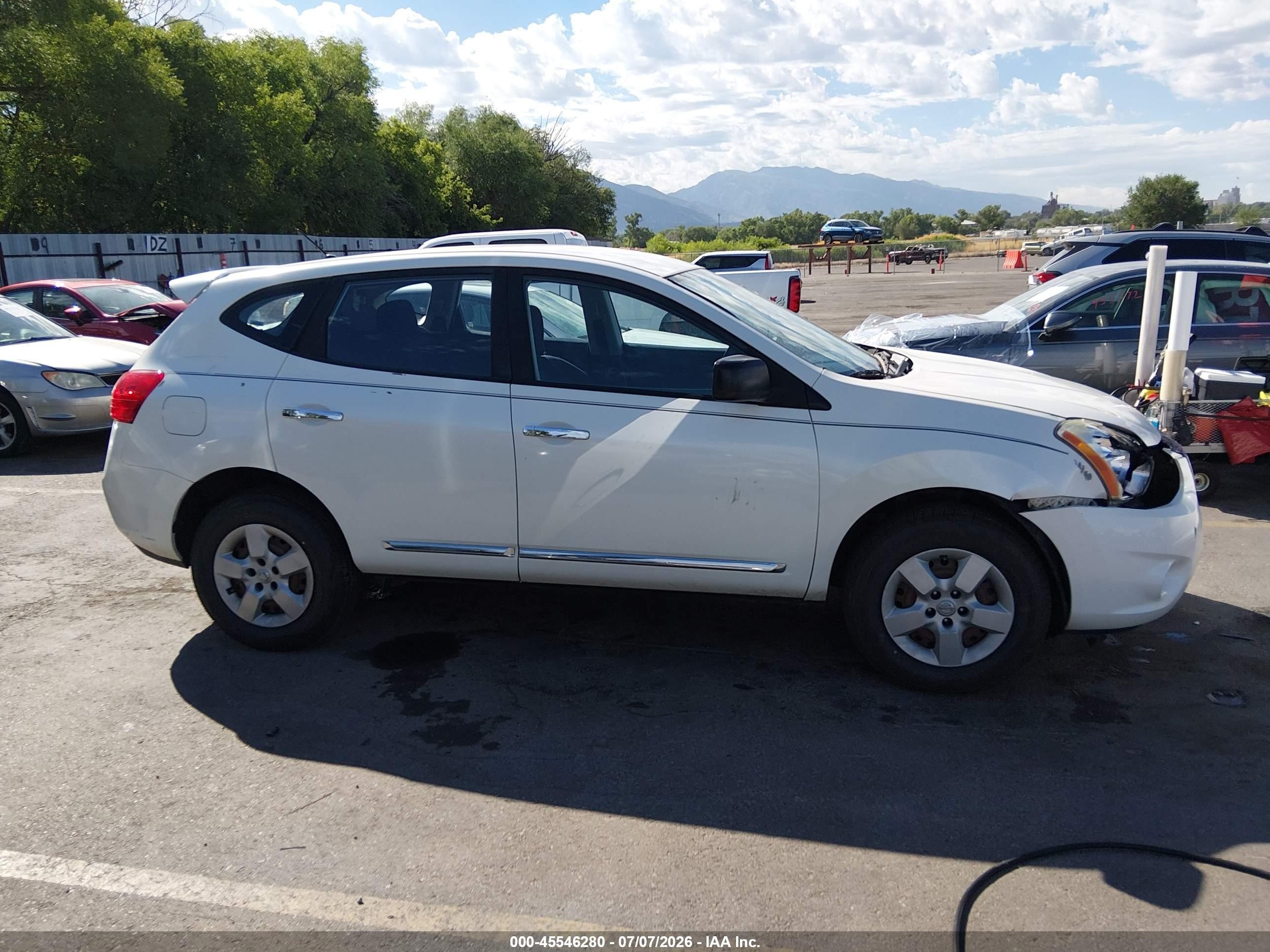 2013 Nissan Rogue S White vin: JN8AS5MV2DW642485
