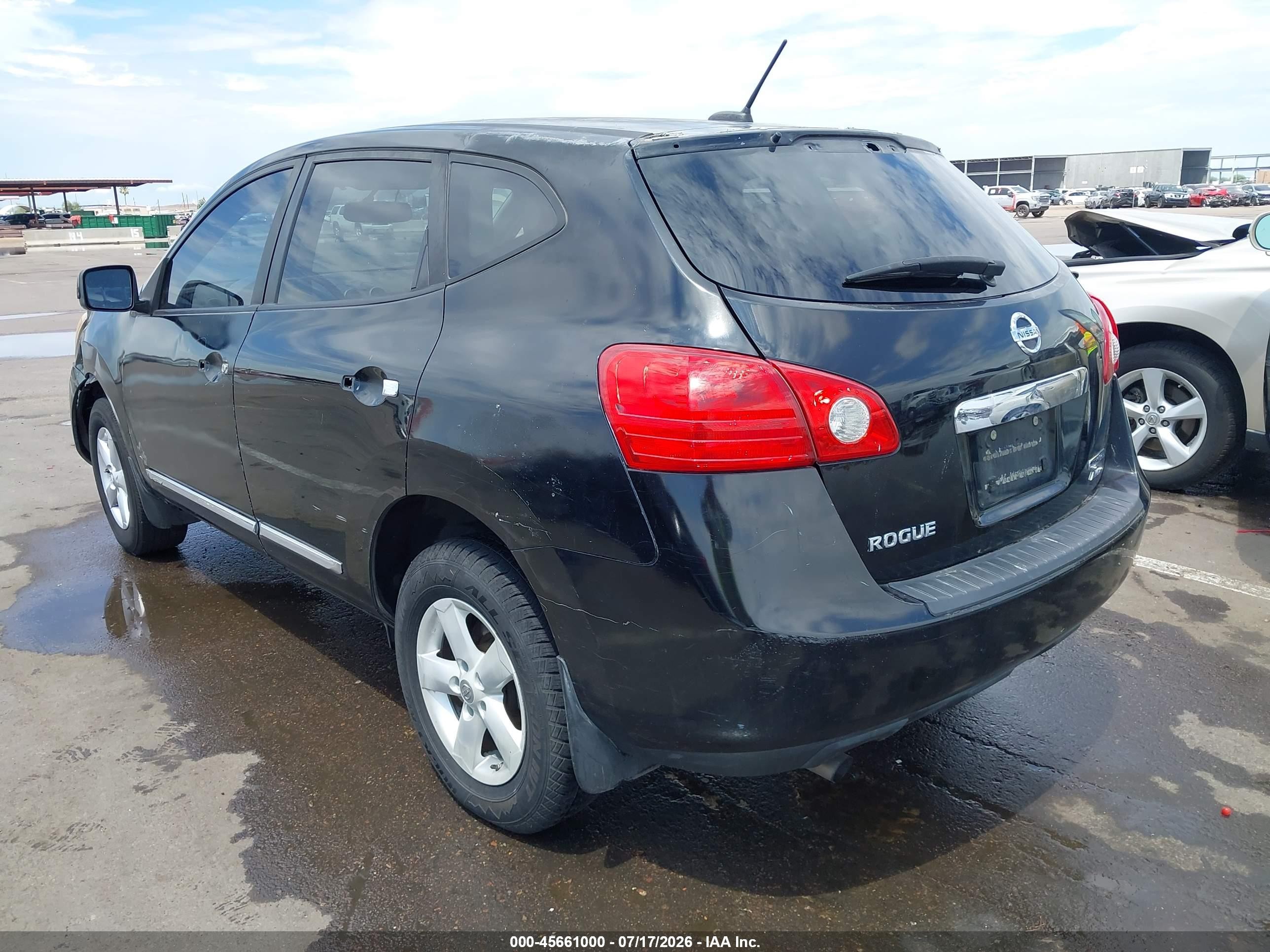 2013 Nissan Rogue S Black vin: JN8AS5MV2DW645760