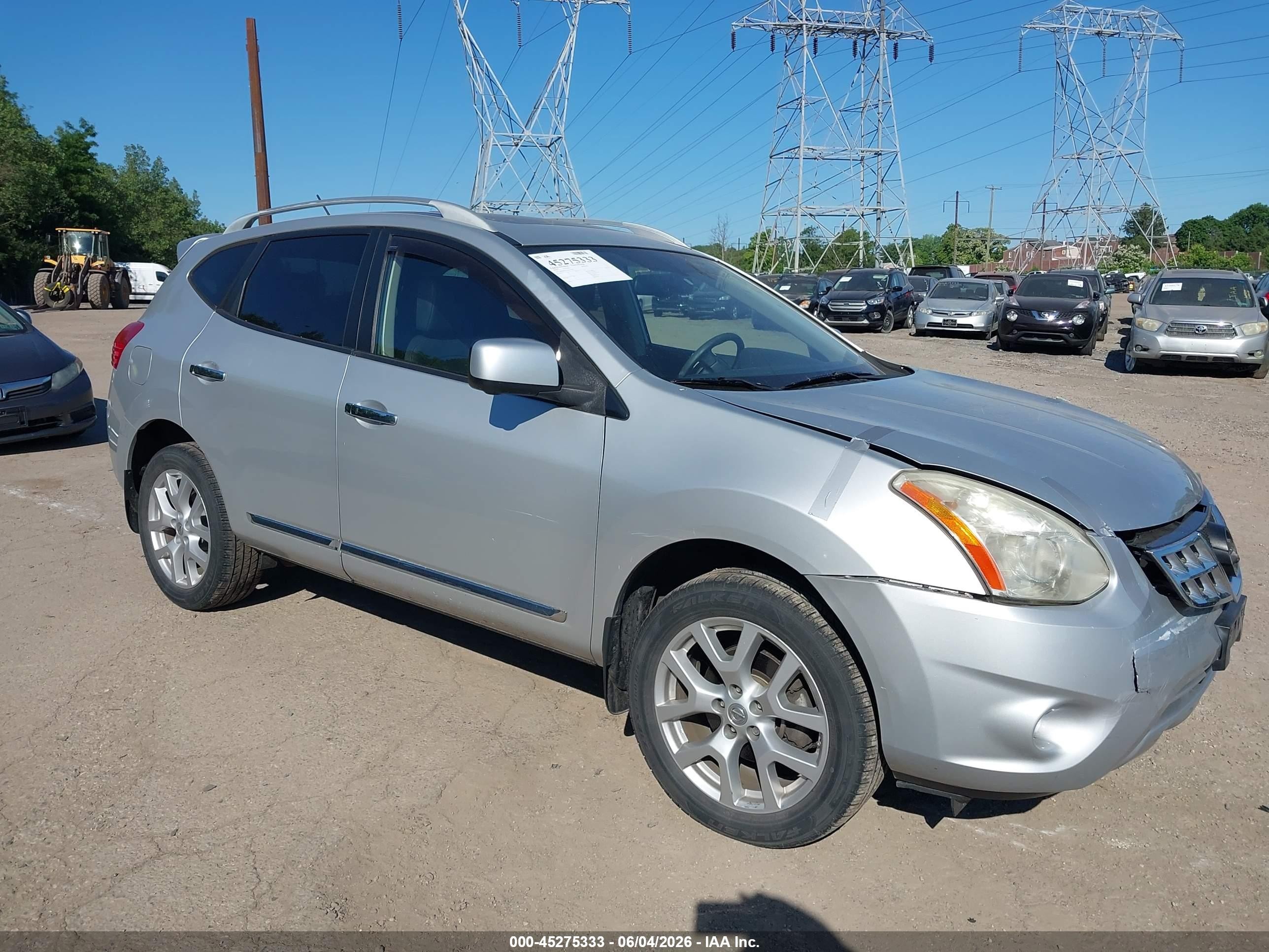 2013 Nissan Rogue Sv W/sl Pkg Silver vin: JN8AS5MV2DW652207