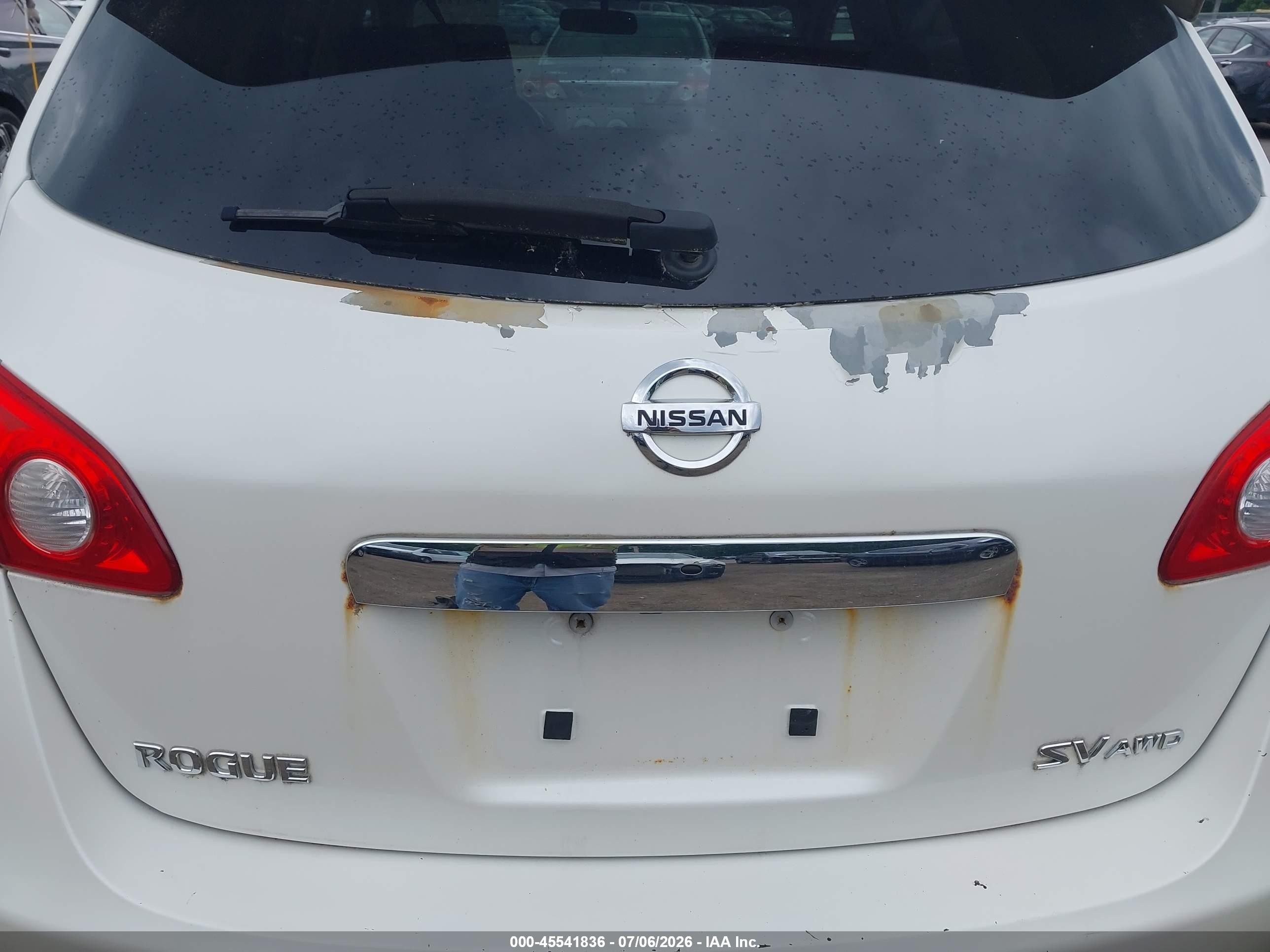 2013 Nissan Rogue Sv White vin: JN8AS5MV2DW657505