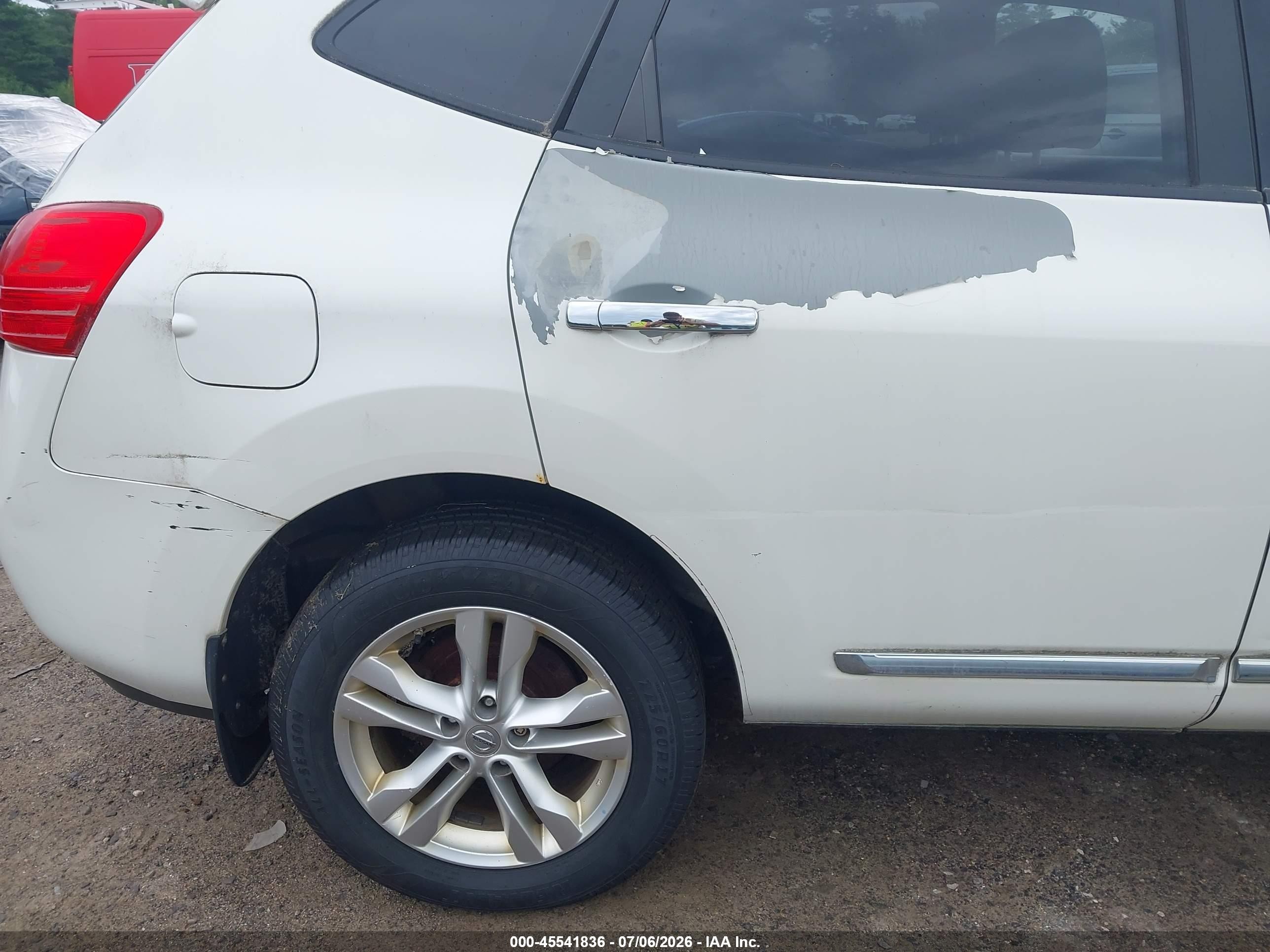 2013 Nissan Rogue Sv White vin: JN8AS5MV2DW657505