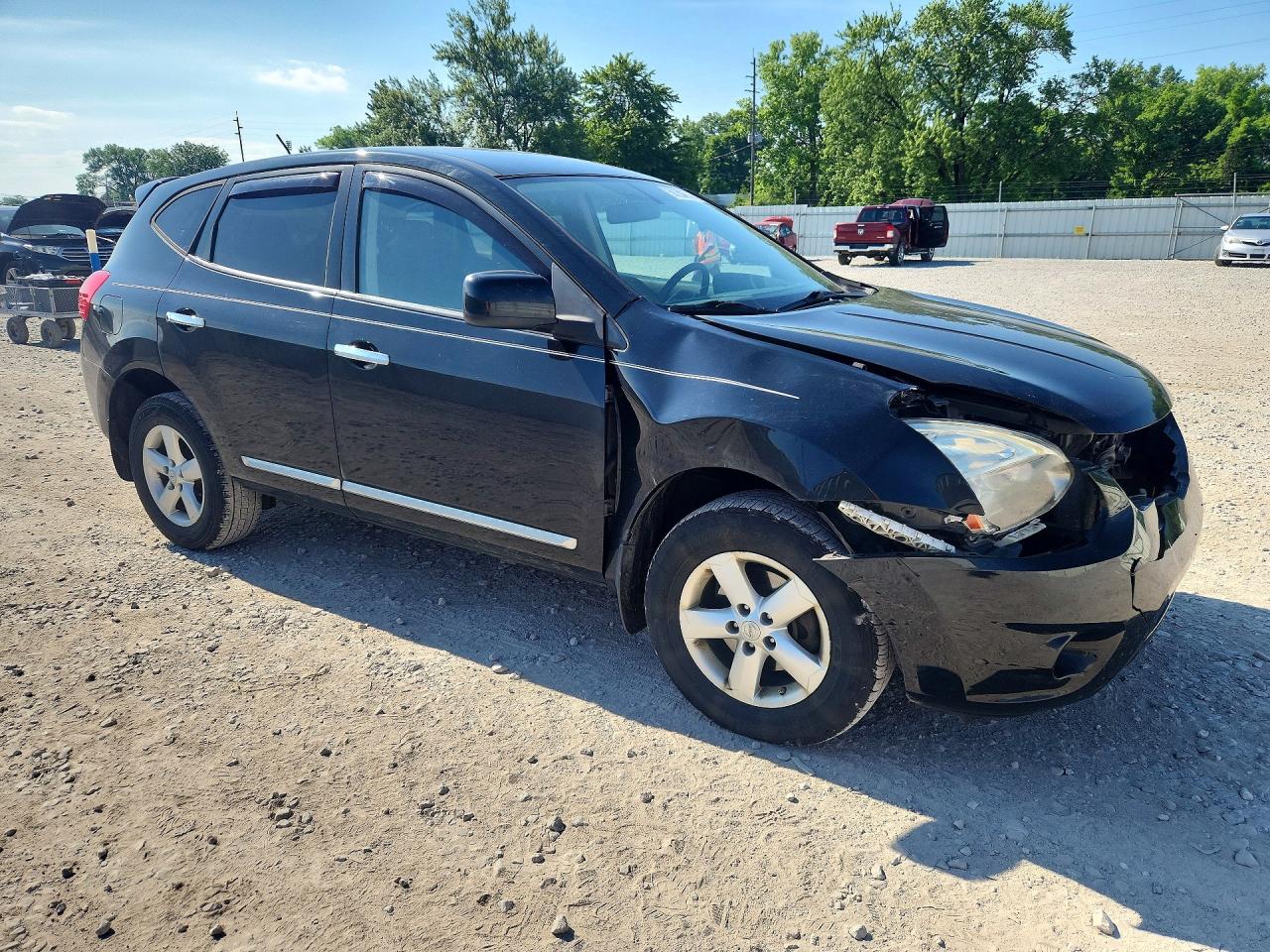 2013 Nissan Rogue S Black vin: JN8AS5MV2DW660002