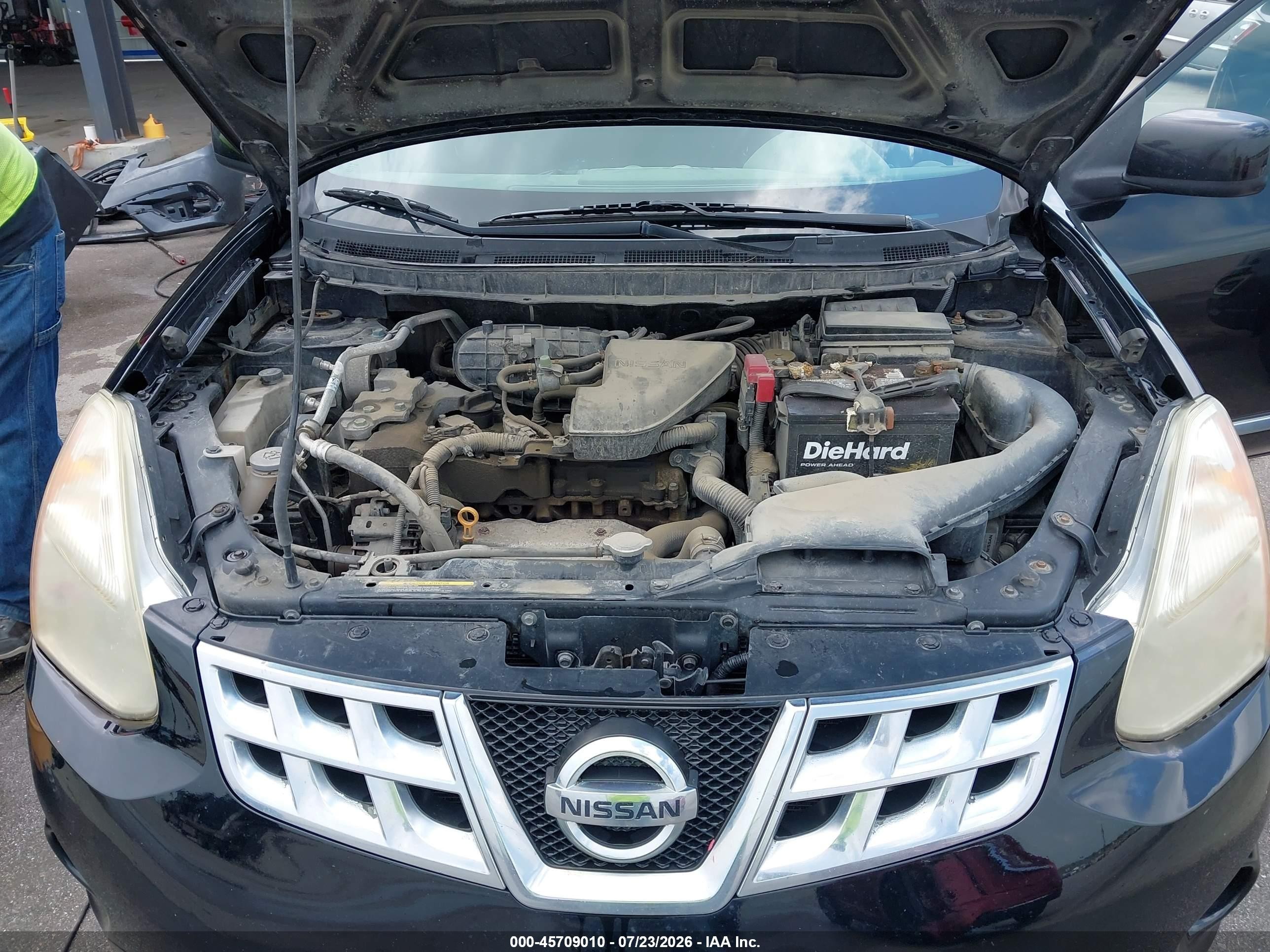 2013 Nissan Rogue S Черный vin: JN8AS5MV2DW660159