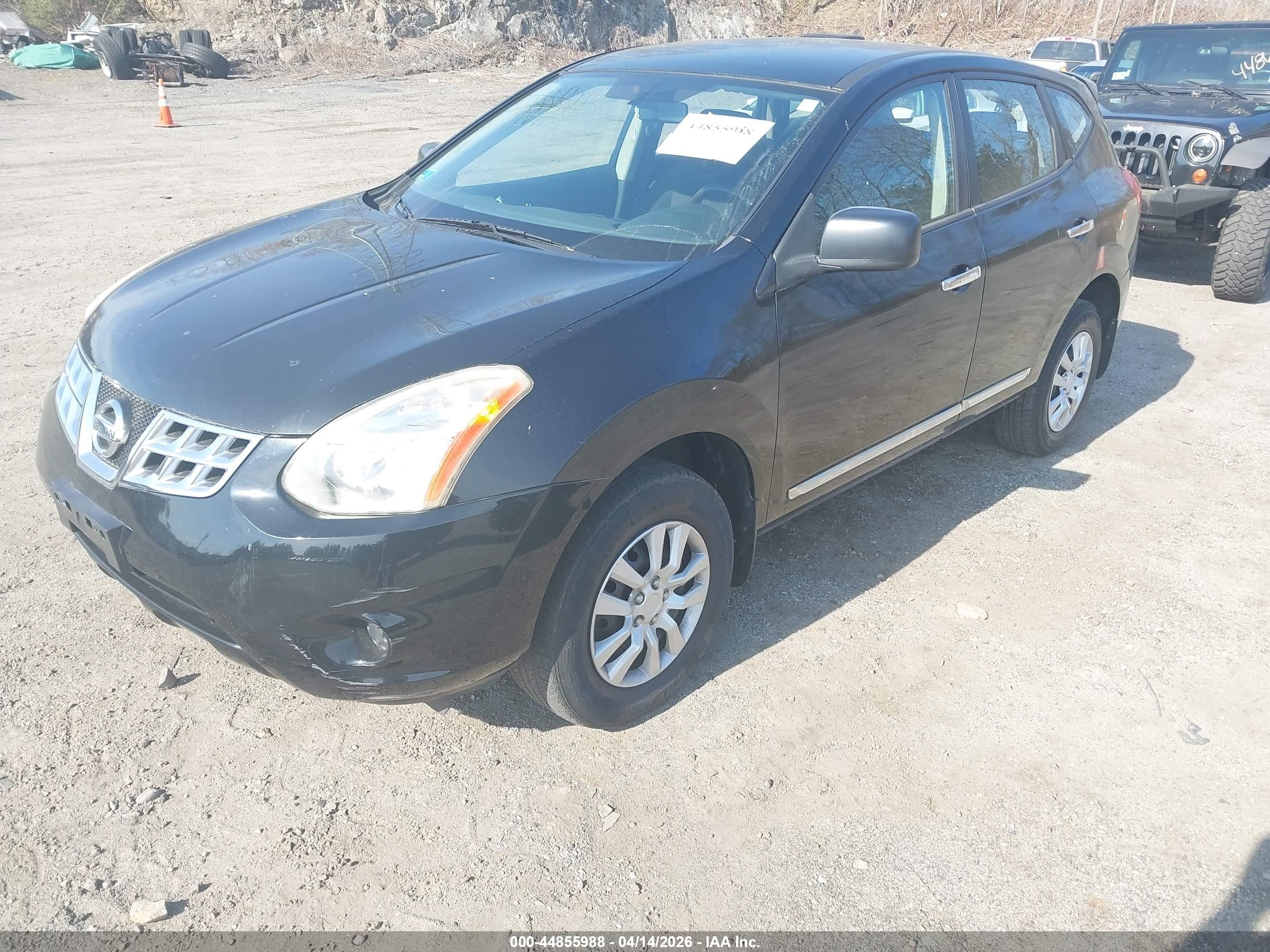 2013 Nissan Rogue S Black vin: JN8AS5MV2DW663806
