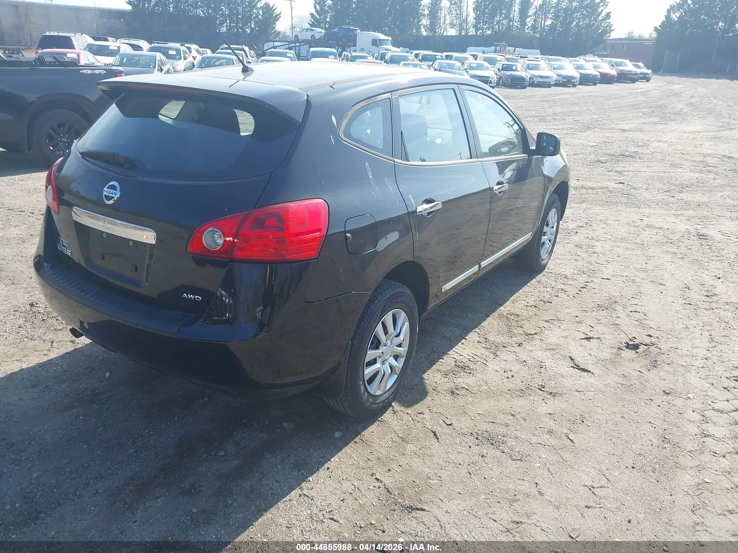 2013 Nissan Rogue S Black vin: JN8AS5MV2DW663806