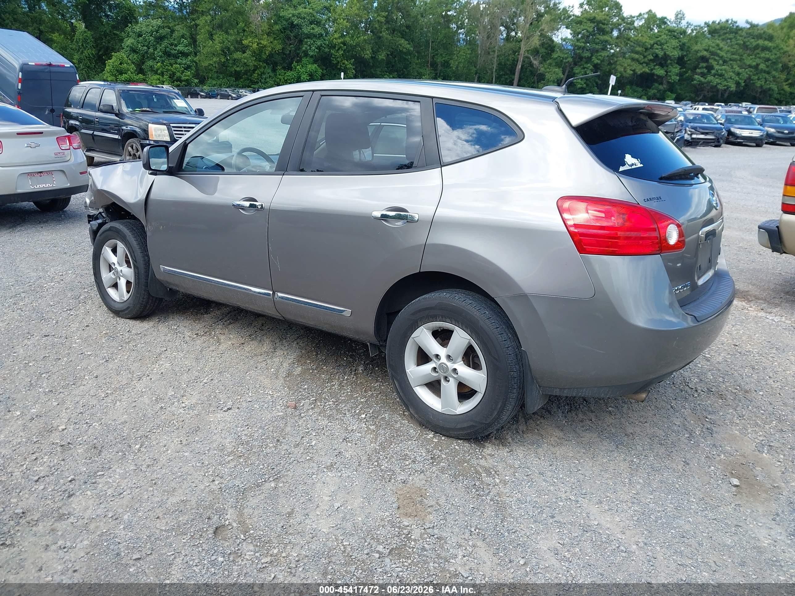 2013 Nissan Rogue S Gray vin: JN8AS5MV2DW664230