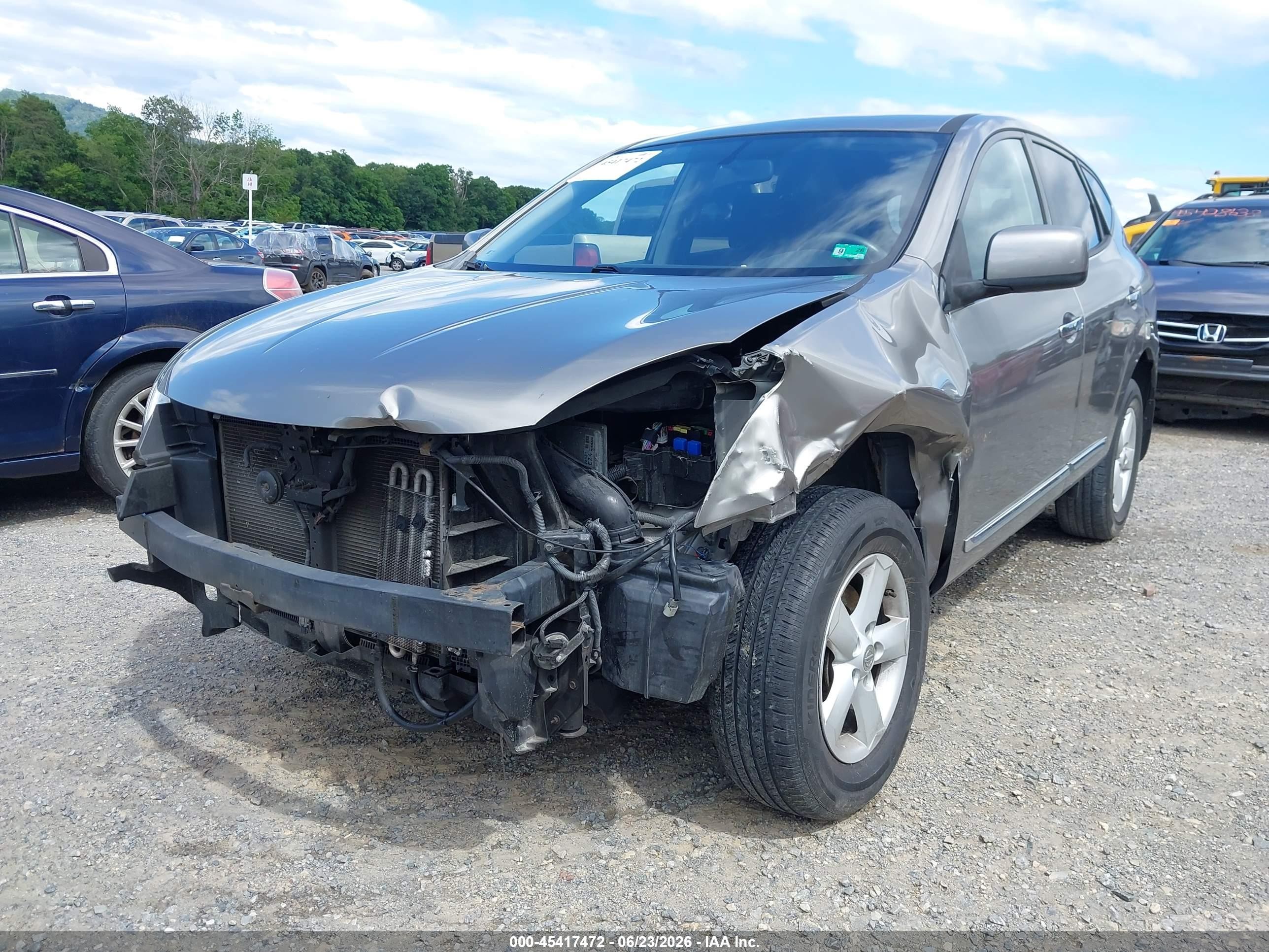 2013 Nissan Rogue S Gray vin: JN8AS5MV2DW664230
