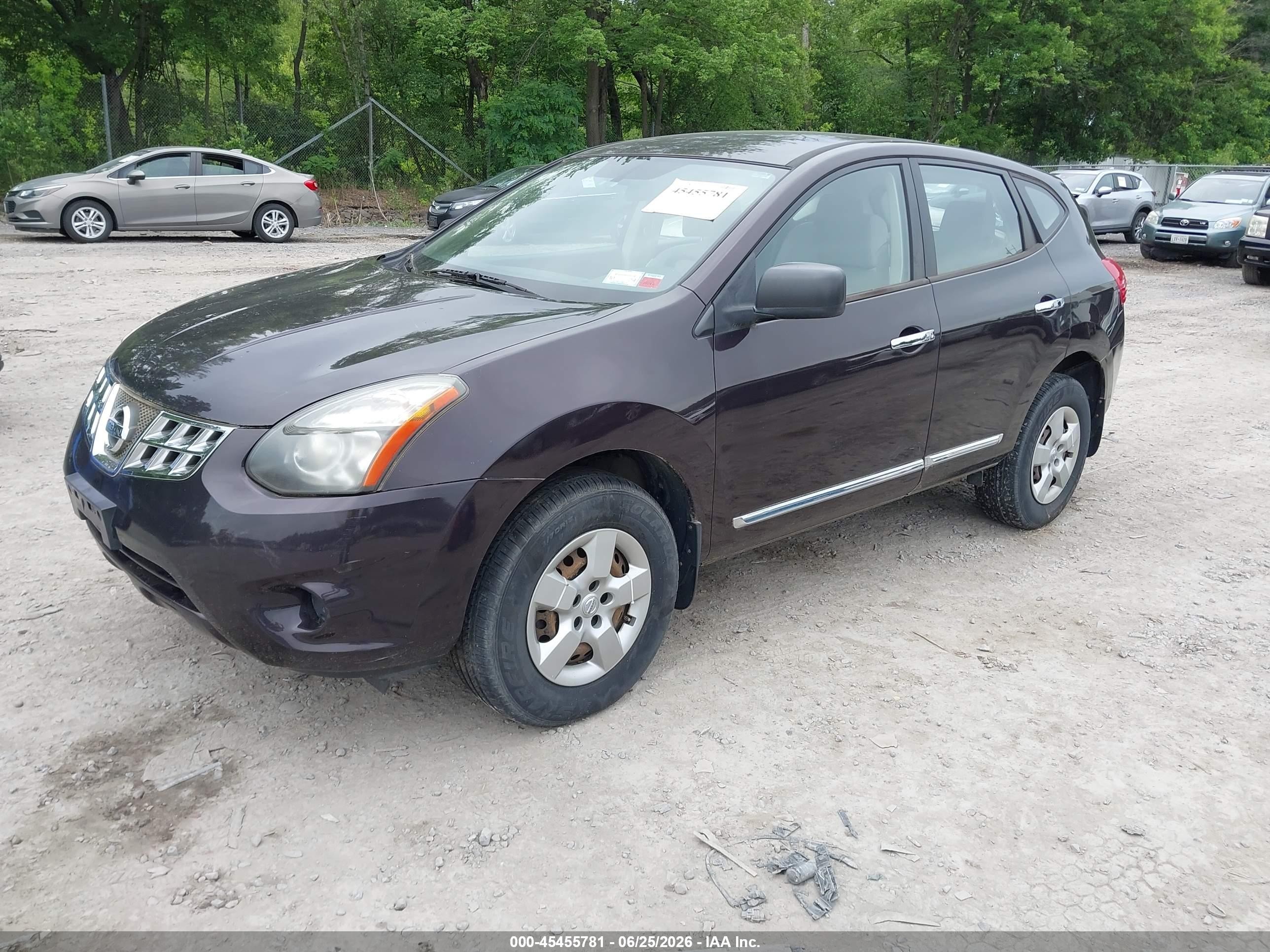 2014 Nissan Rogue Select S Burgundy vin: JN8AS5MV2EW702895