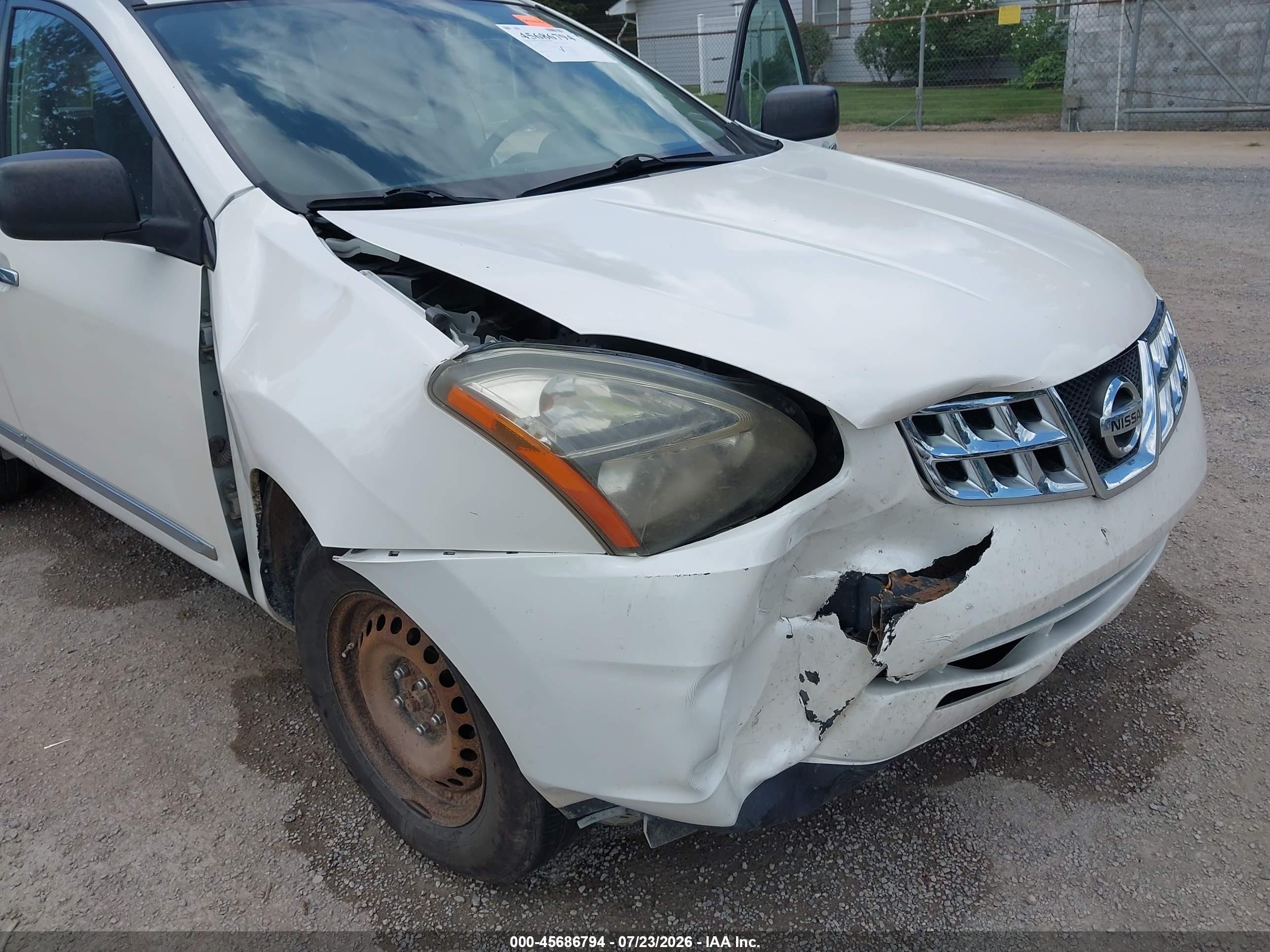 2014 Nissan Rogue Select S Белый vin: JN8AS5MV2EW721186
