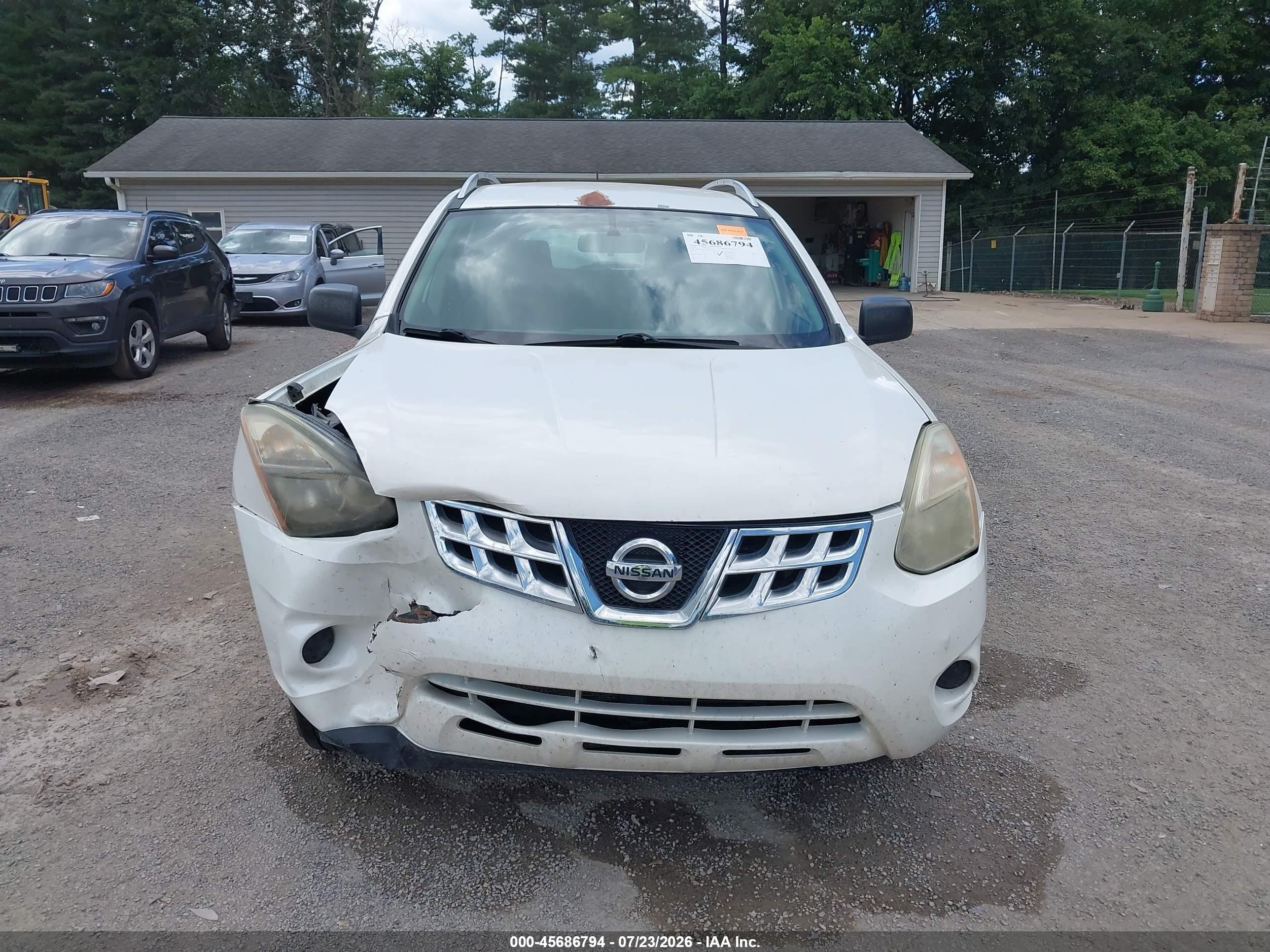 2014 Nissan Rogue Select S Белый vin: JN8AS5MV2EW721186