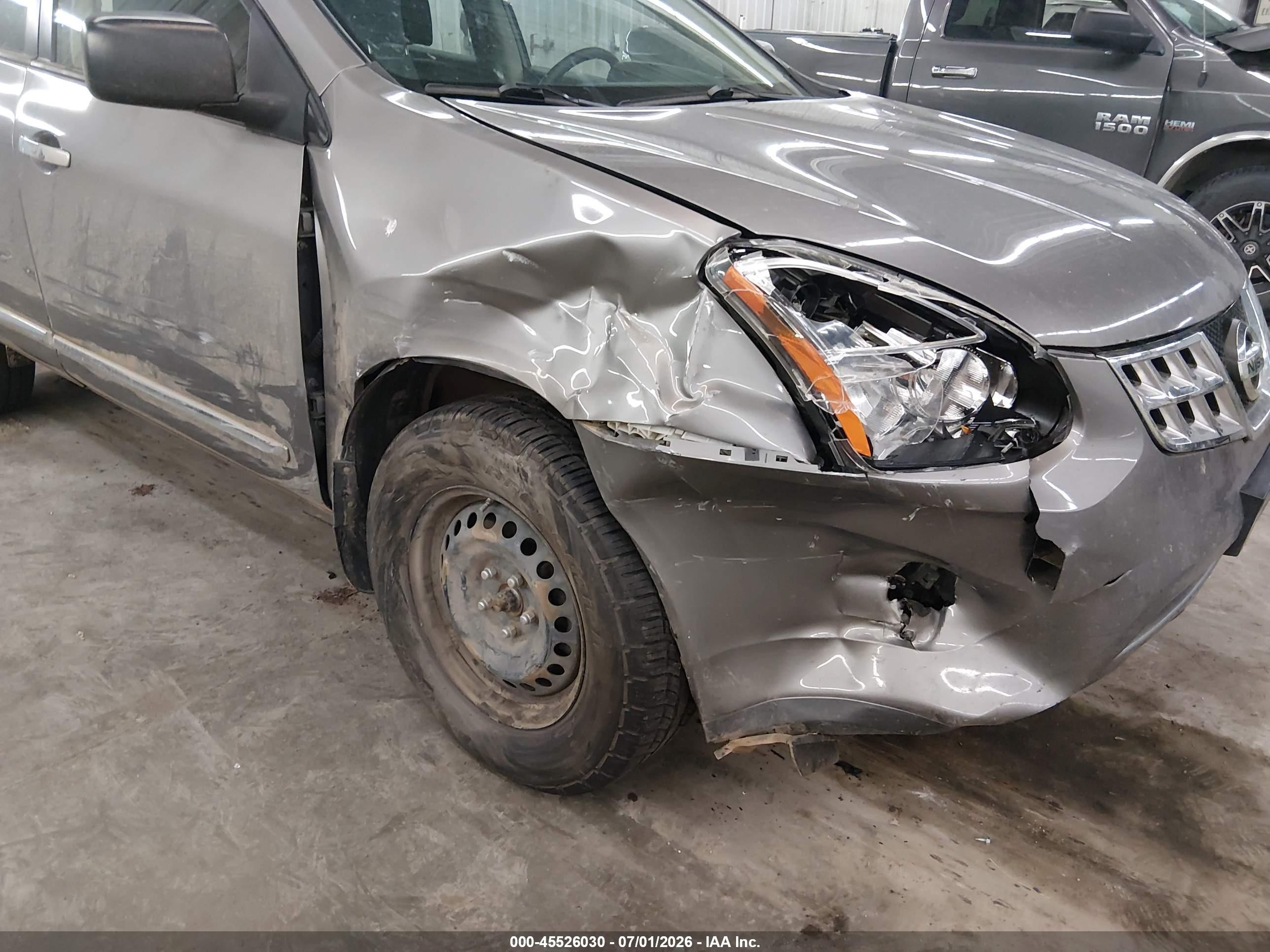 2015 Nissan Rogue Select S Серый vin: JN8AS5MV2FW763861