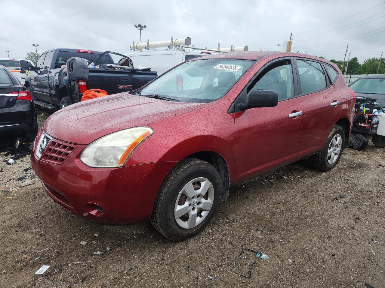 2010 Nissan Rogue S Red vin: JN8AS5MV3AW106561