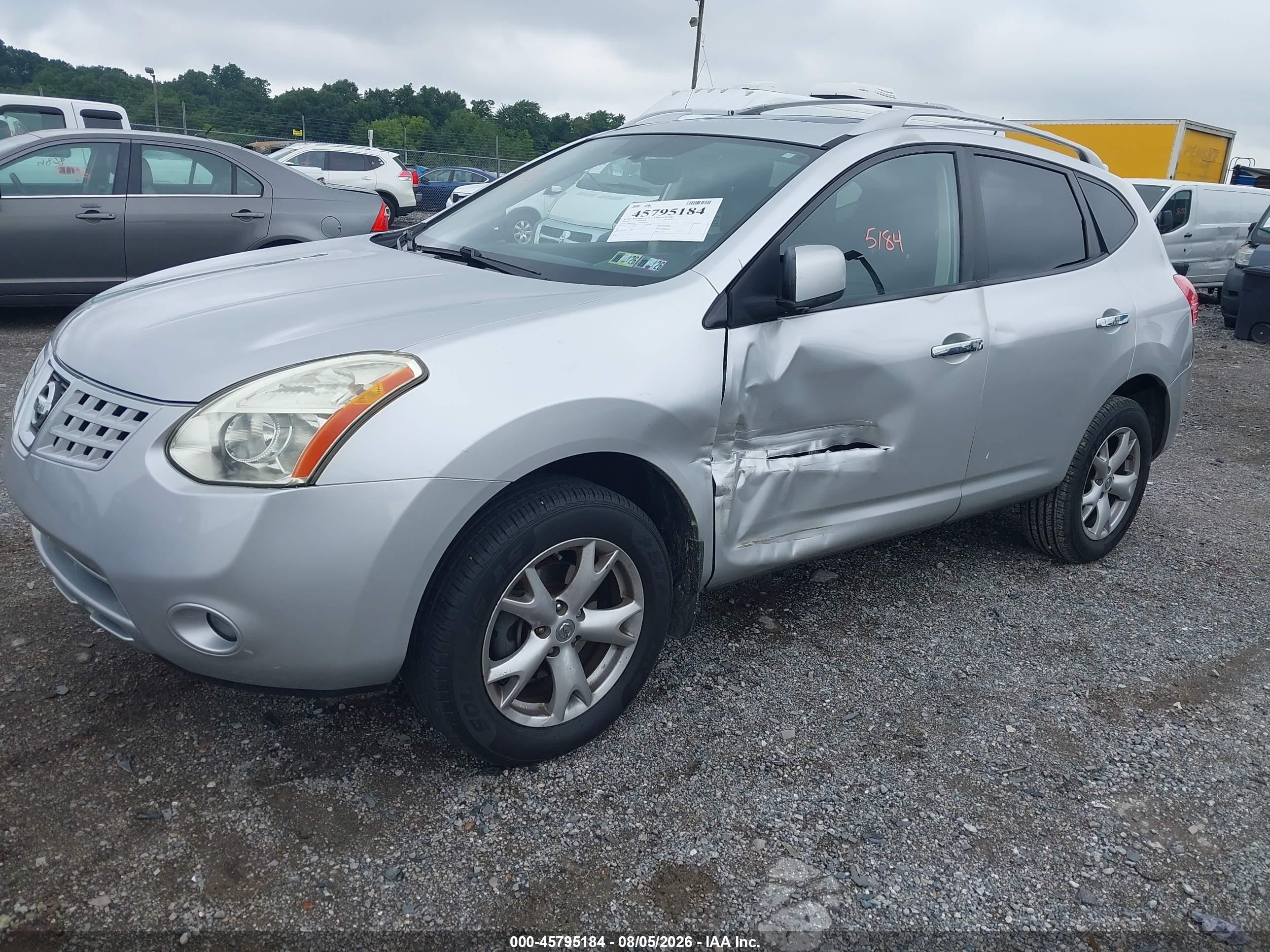 2010 Nissan Rogue Sl Silver vin: JN8AS5MV3AW116524