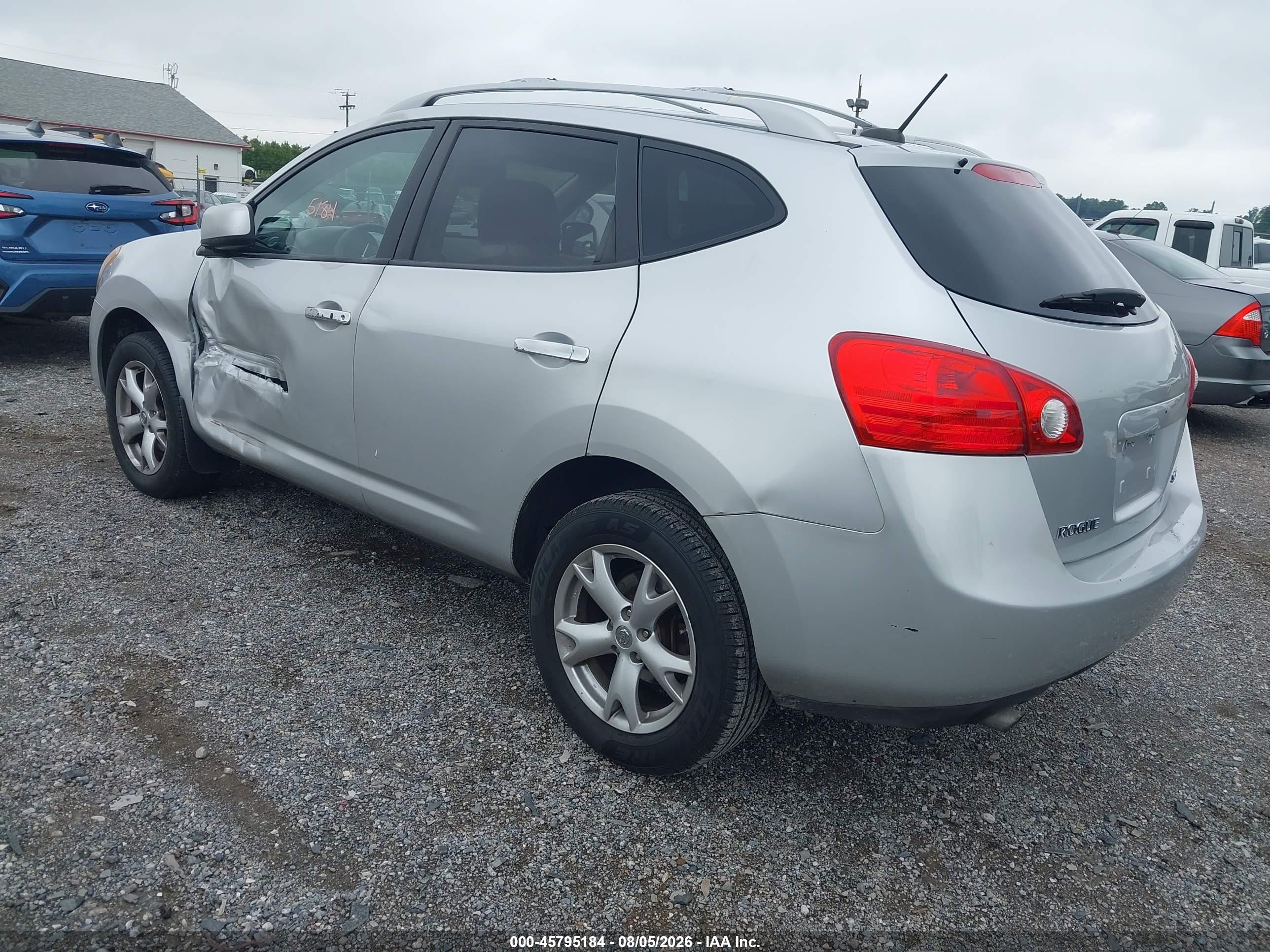 2010 Nissan Rogue Sl Silver vin: JN8AS5MV3AW116524
