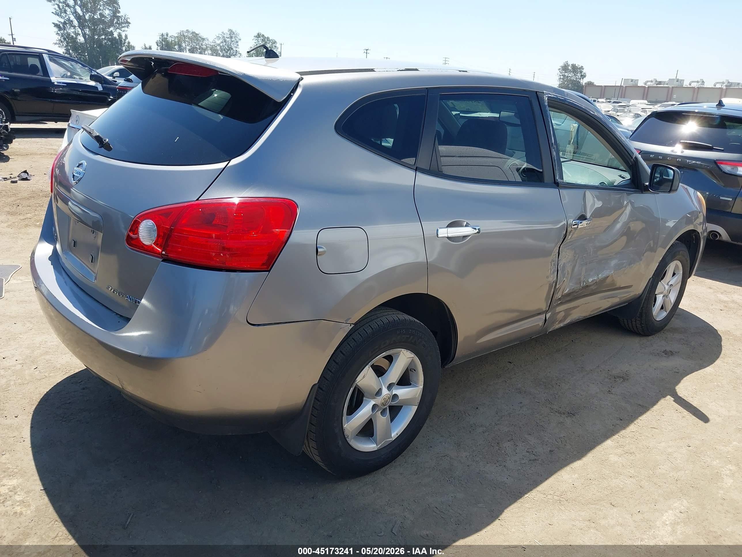 2010 Nissan Rogue S Серый vin: JN8AS5MV3AW124445