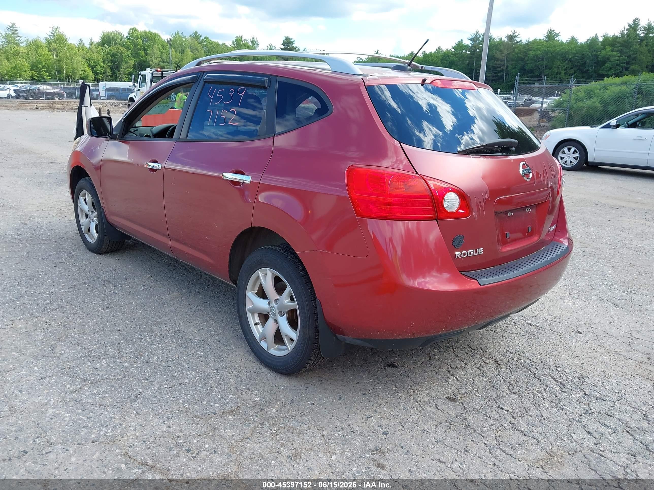 2010 Nissan Rogue Sl Maroon vin: JN8AS5MV3AW127782