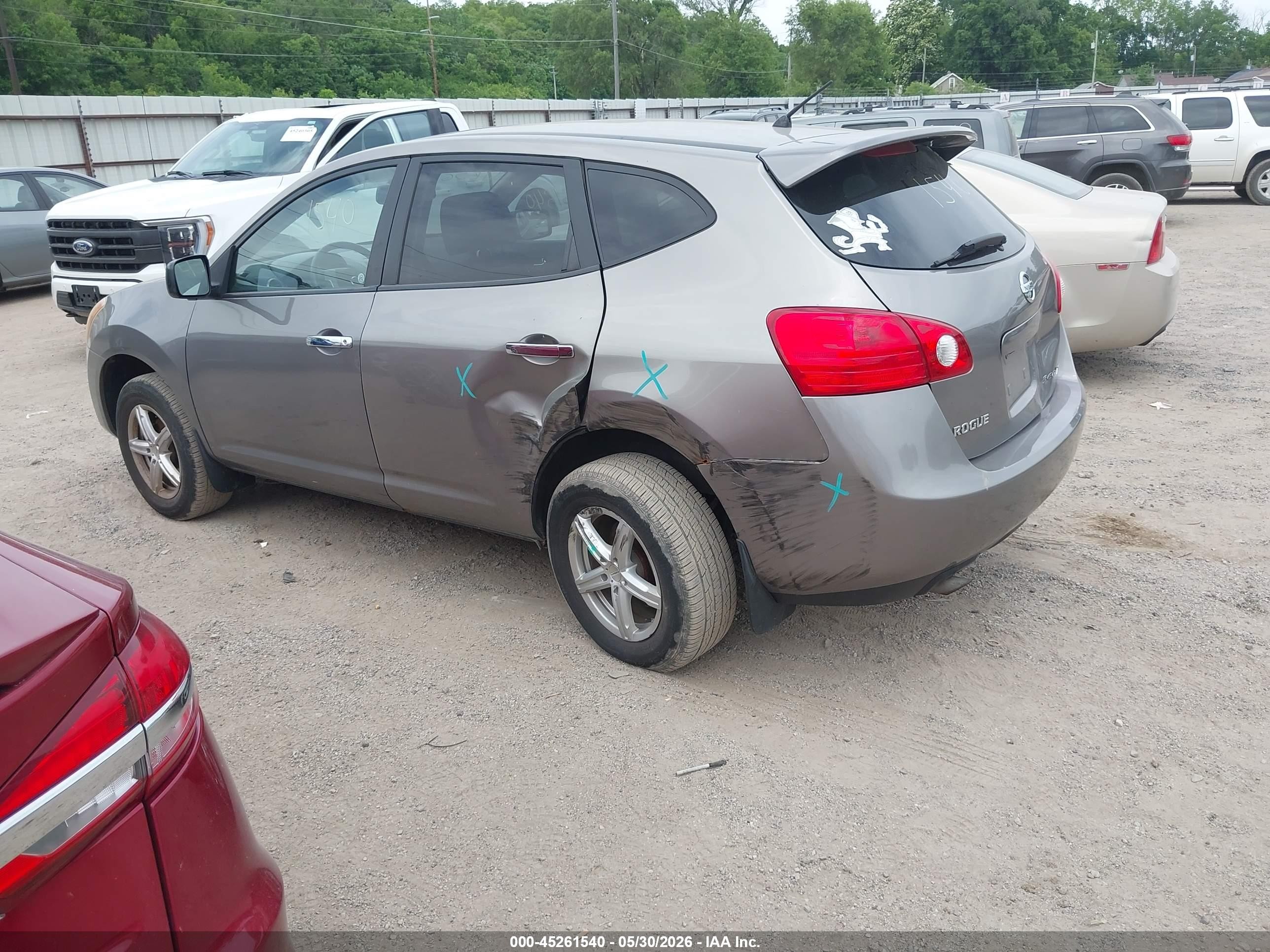 2010 Nissan Rogue S Gray vin: JN8AS5MV3AW147255