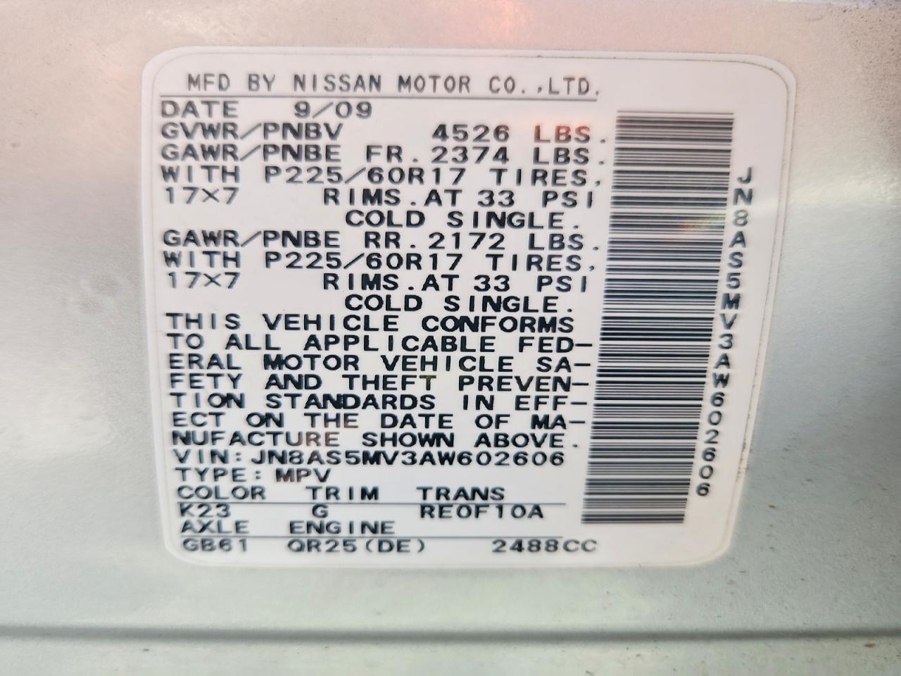 2010 Nissan Rogue S Silver vin: JN8AS5MV3AW602606
