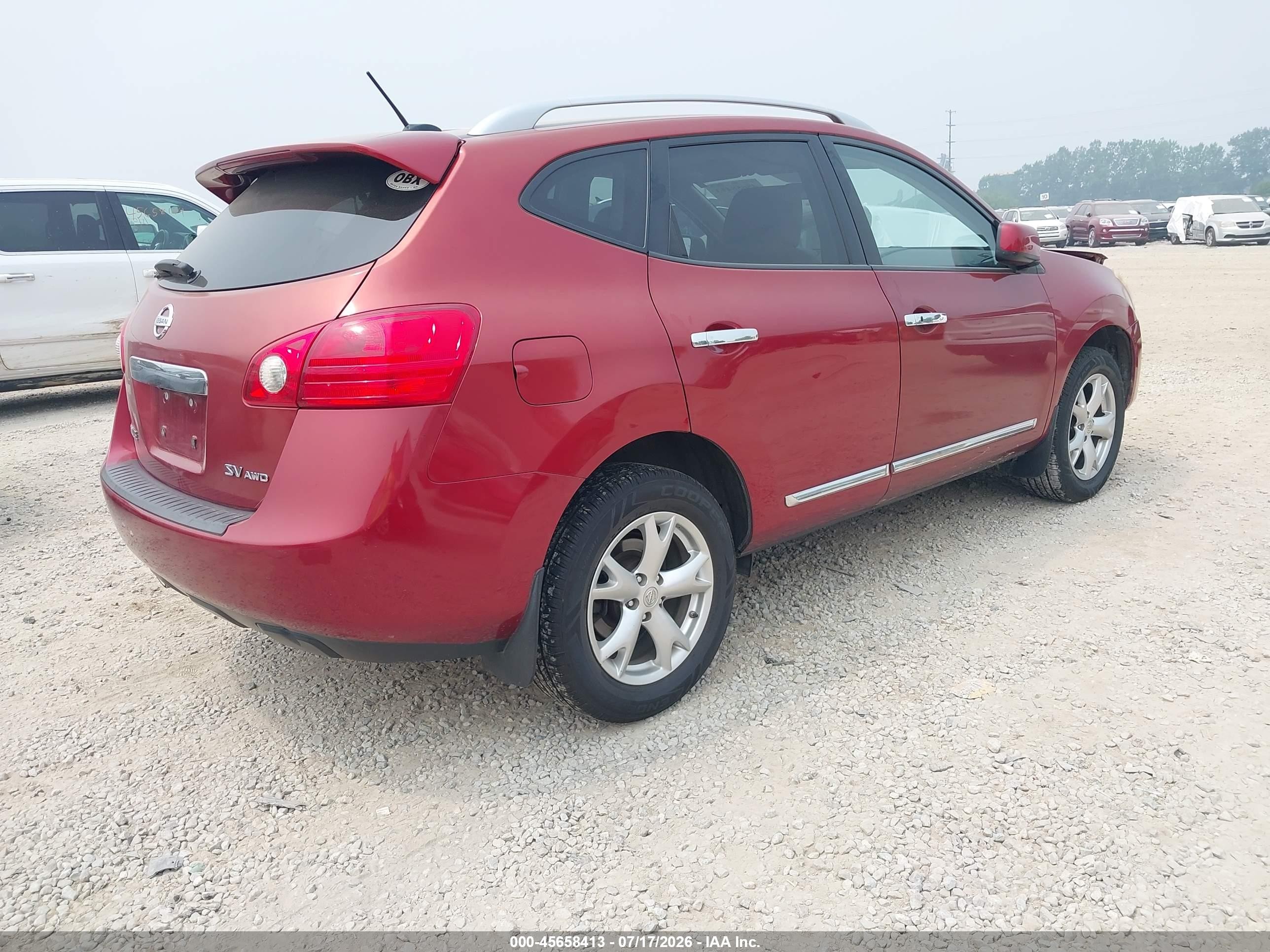 2011 Nissan Rogue Sv Темно-бордовый vin: JN8AS5MV3BW255179