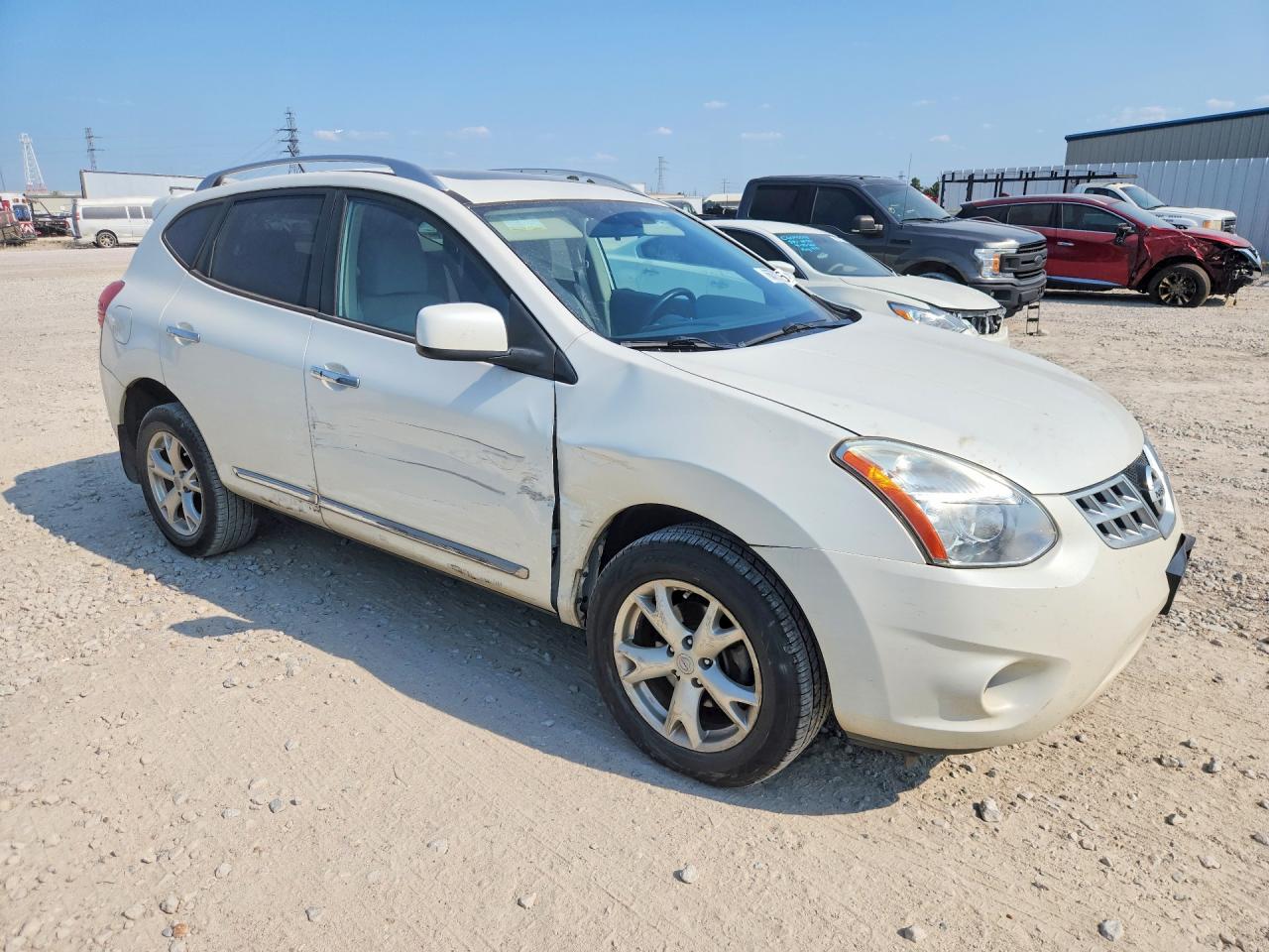 2011 Nissan Rogue S White vin: JN8AS5MV3BW261516
