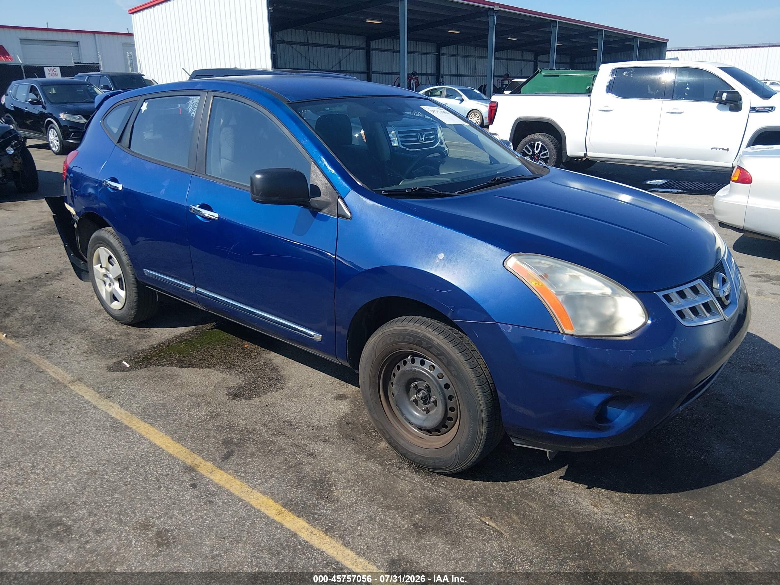 2011 Nissan Rogue S Blue vin: JN8AS5MV3BW262214