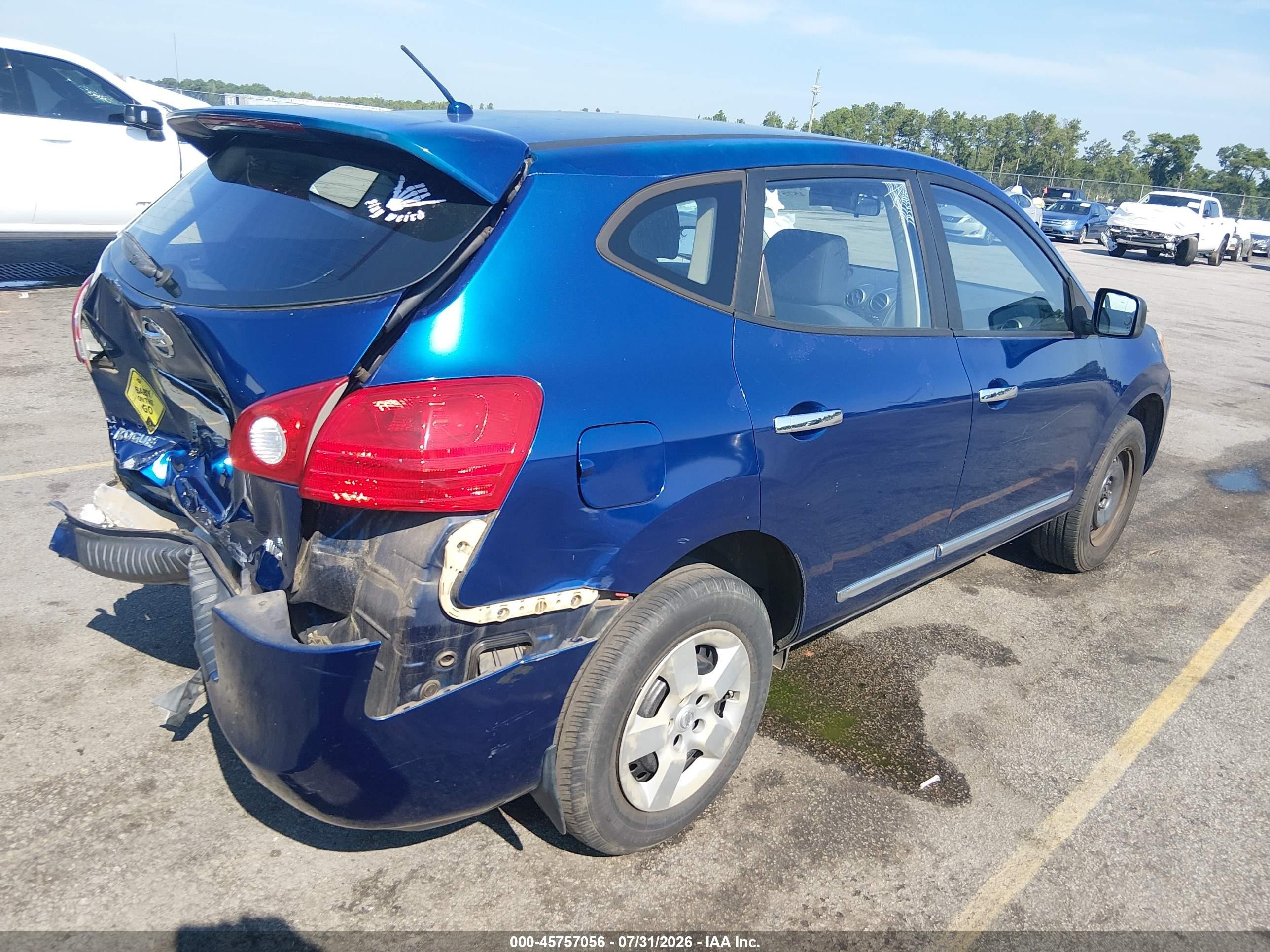 2011 Nissan Rogue S Синий vin: JN8AS5MV3BW262214