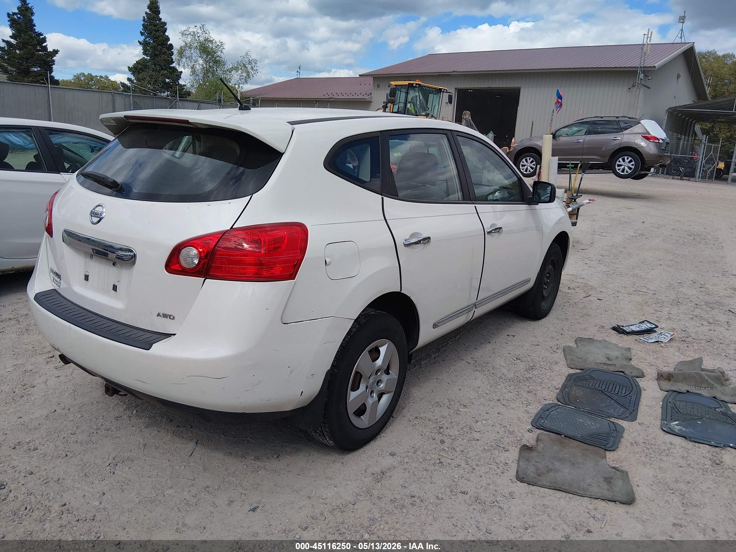 2011 Nissan Rogue S White vin: JN8AS5MV3BW269583