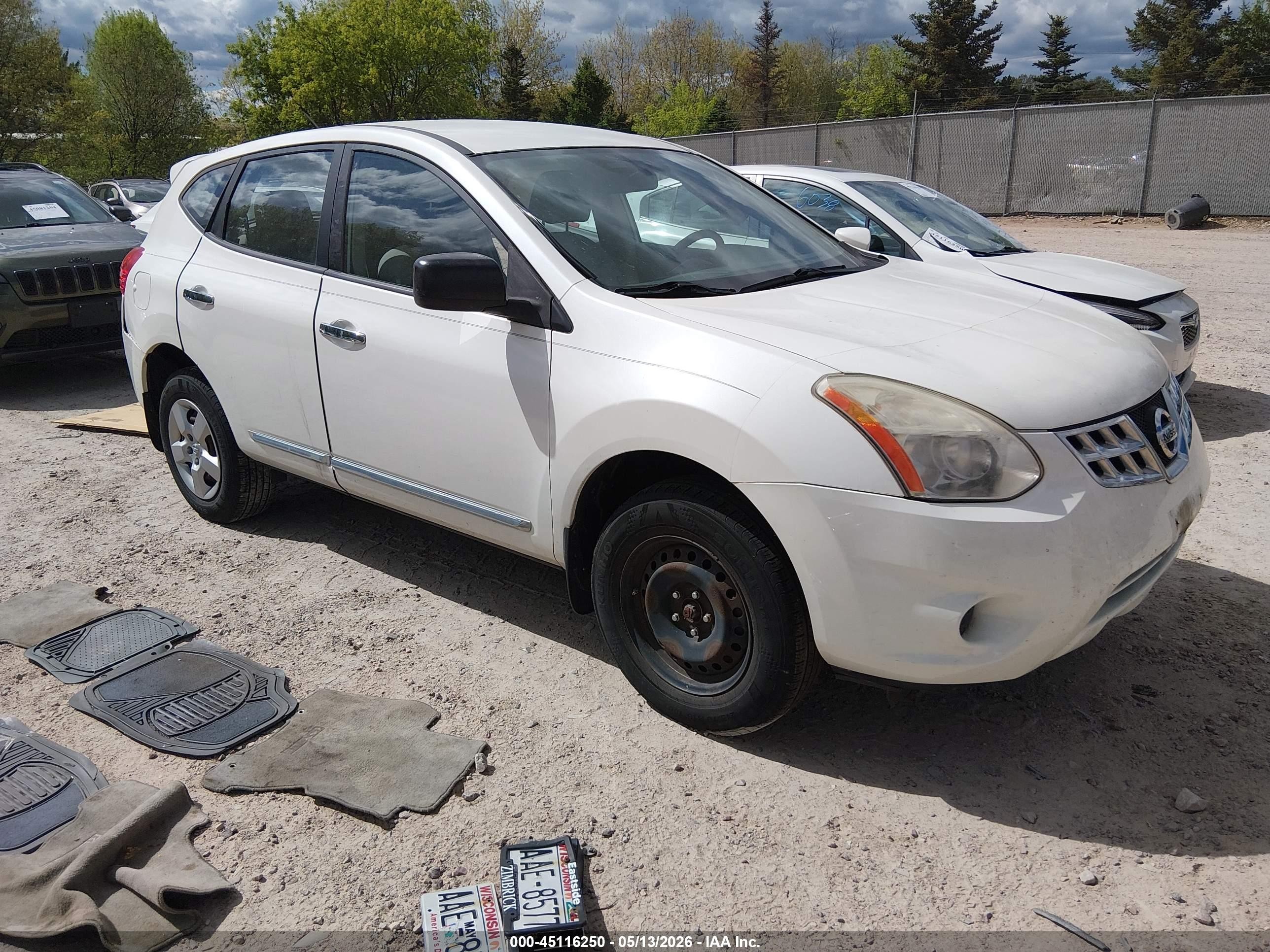 2011 Nissan Rogue S White vin: JN8AS5MV3BW269583