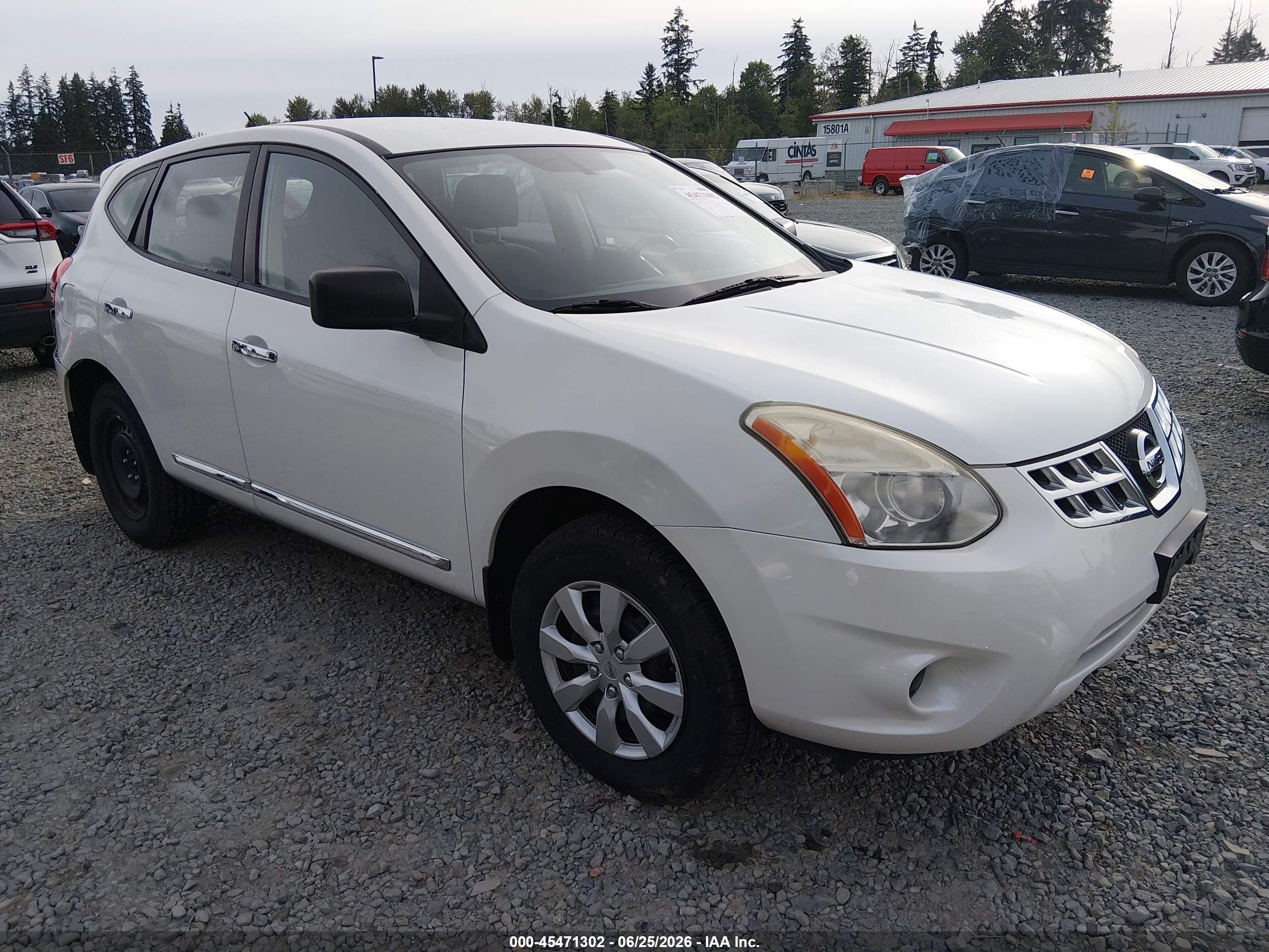 2011 Nissan Rogue S White vin: JN8AS5MV3BW273505